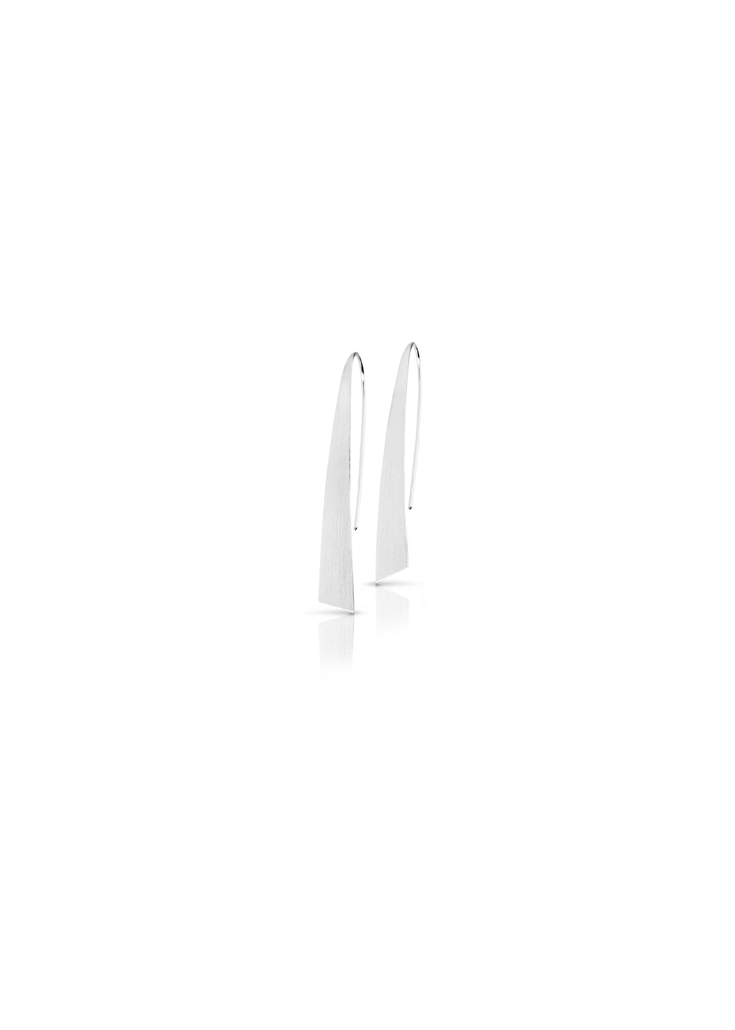 Earrings 37 mm Silver Matt Pulpit Rock