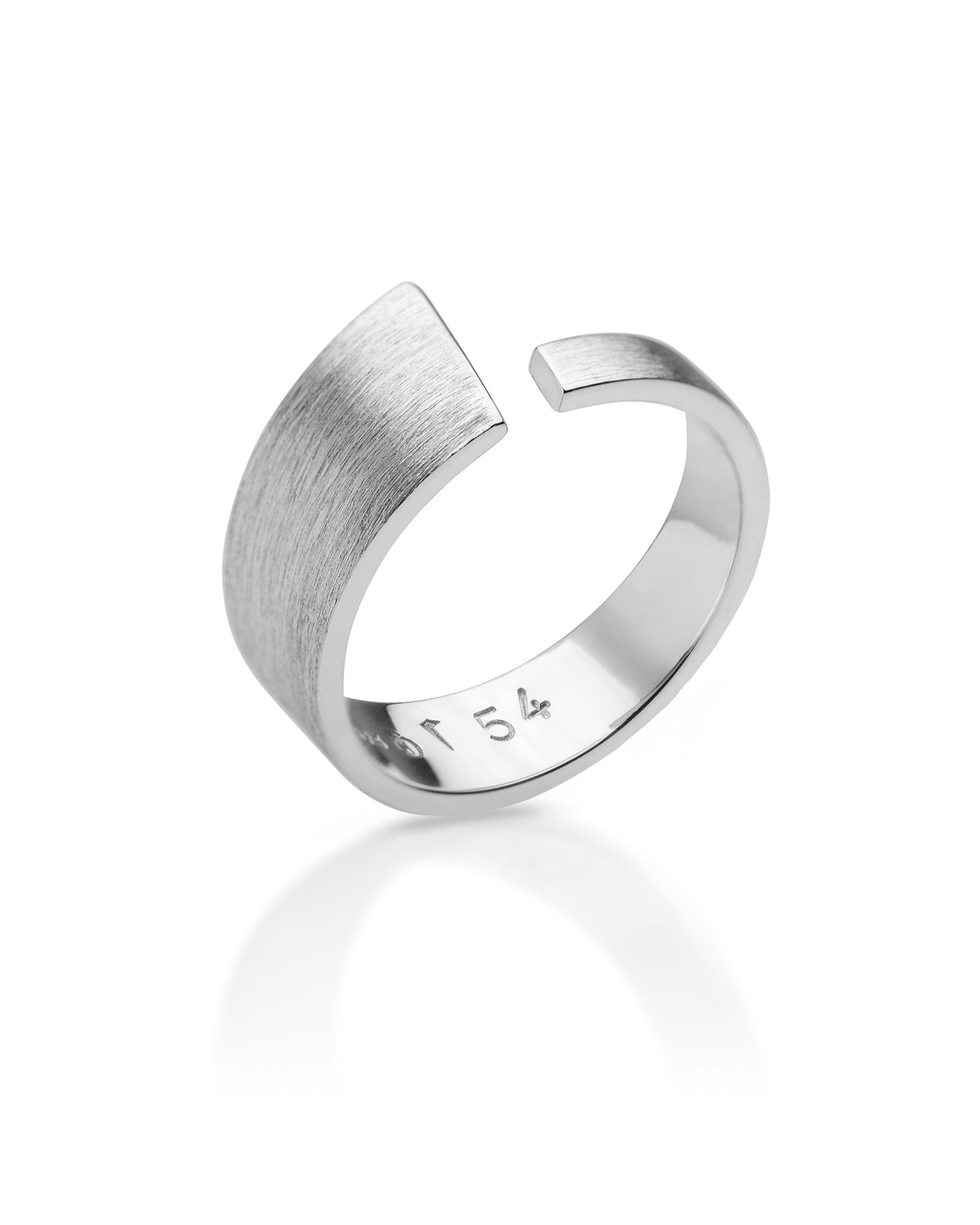 Ring Silver Matt Pulpit Rock