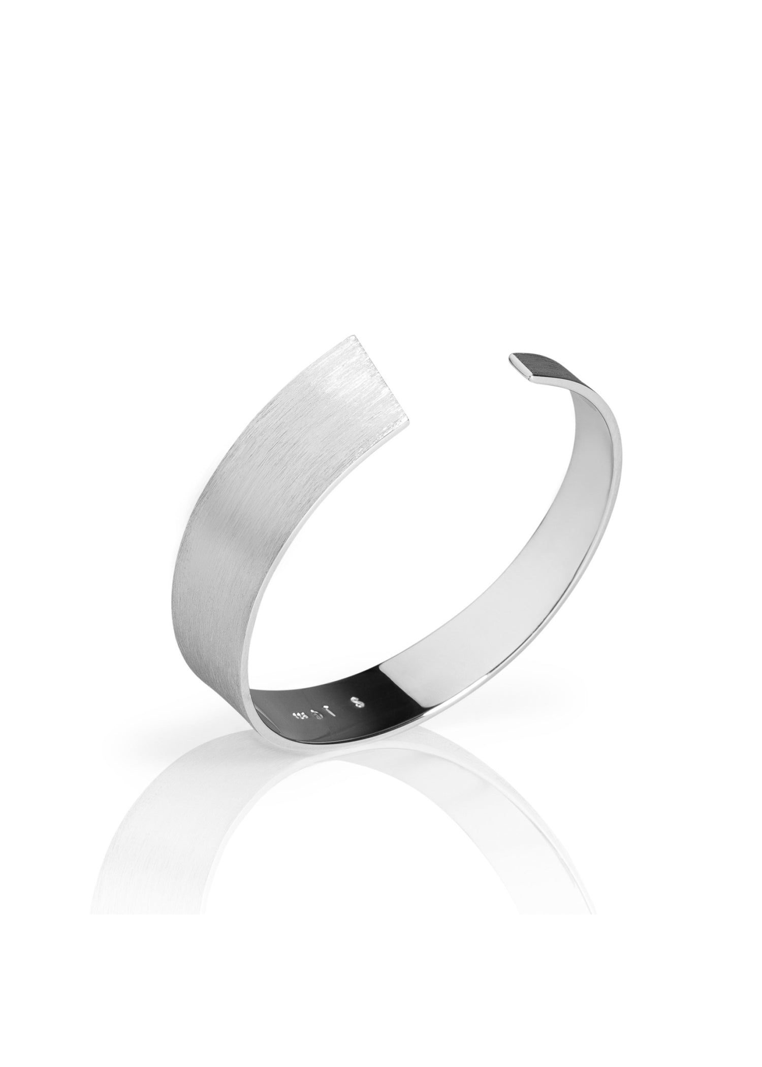 Bangle Silver Matt Pulpit Rock