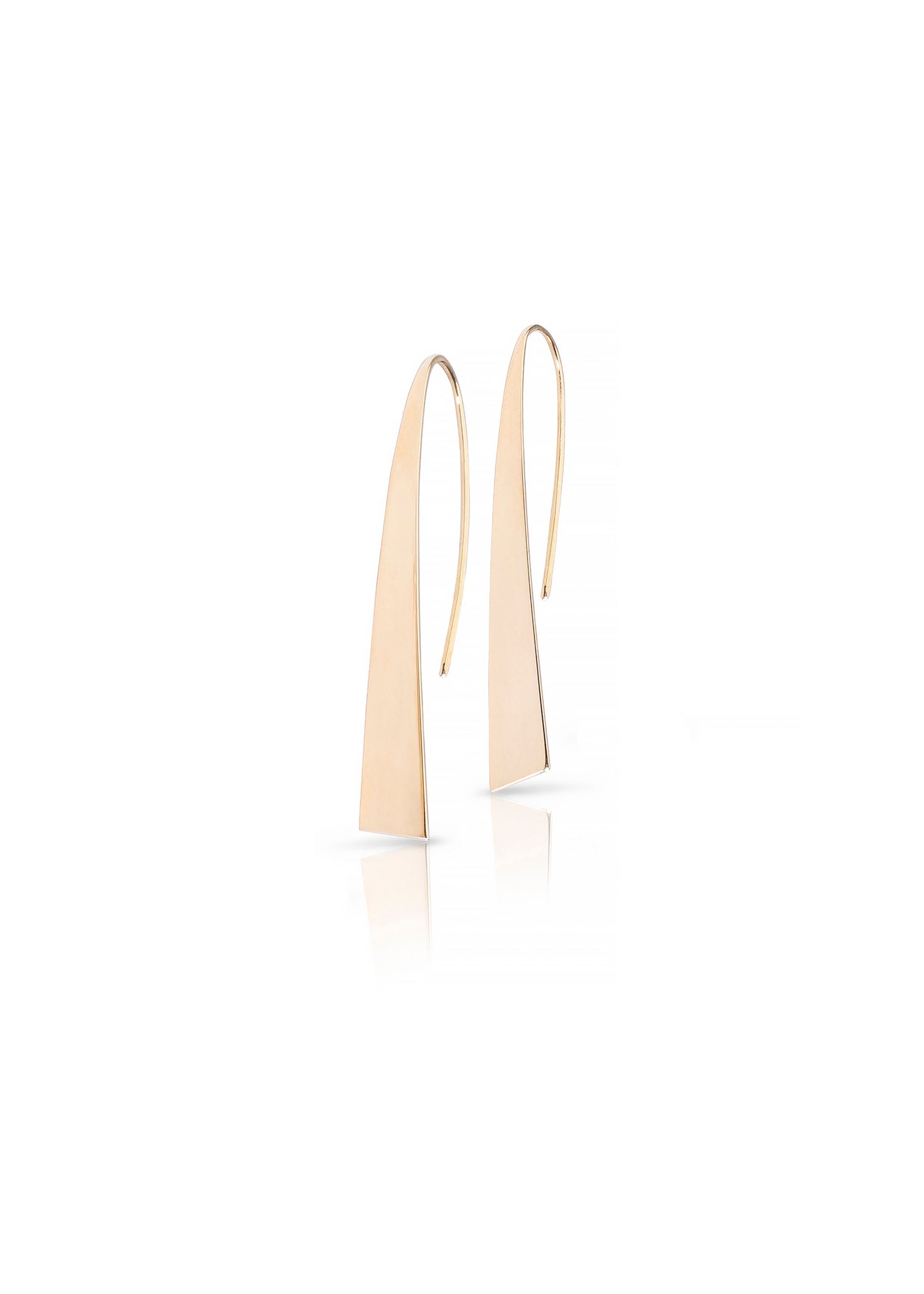 Earrings 57 mm Gold Shiny Pulpit Rock