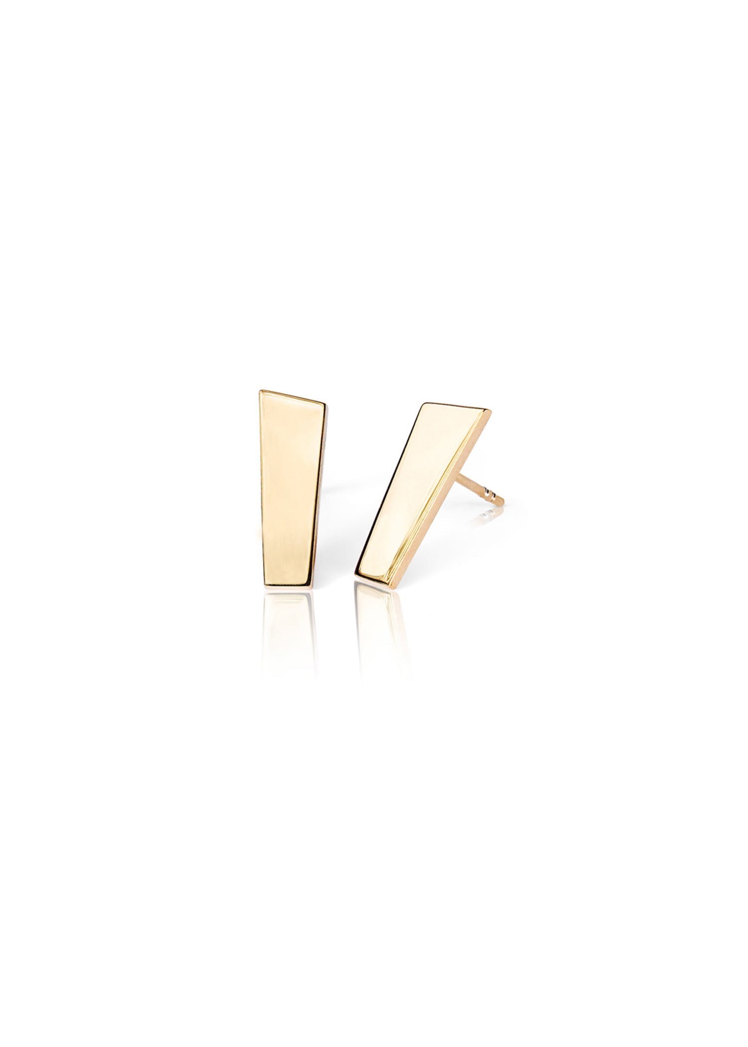 Earrings 18 mm Gold Shiny Pulpit Rock