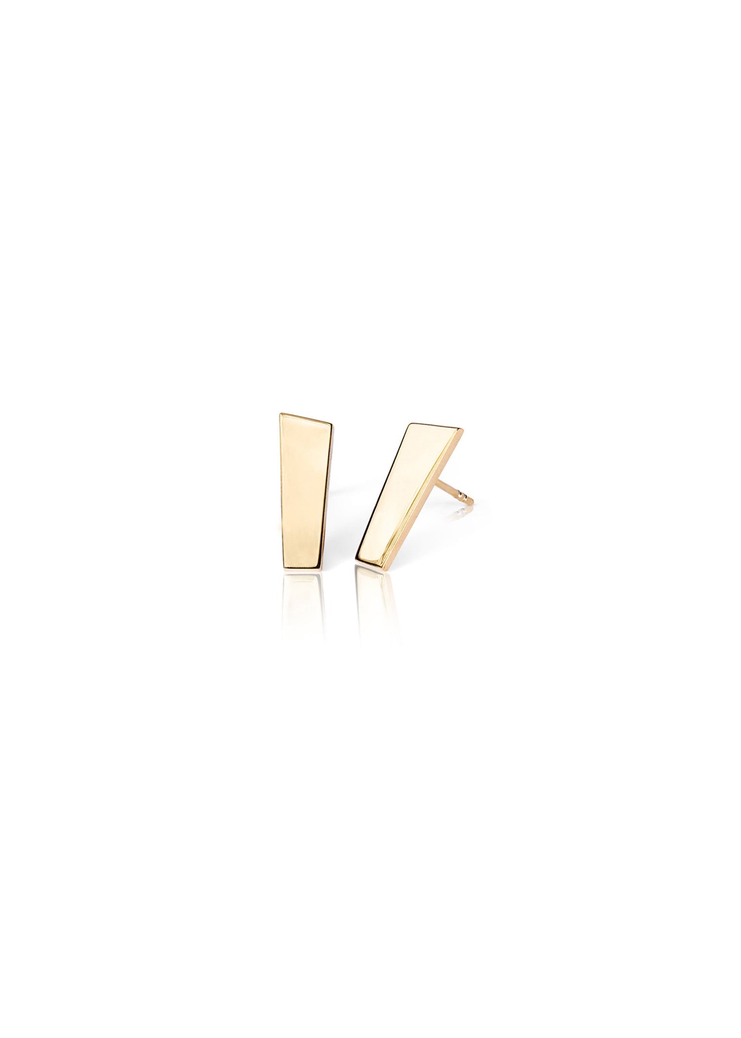 Earrings 15 mm Gold Shiny Pulpit Rock