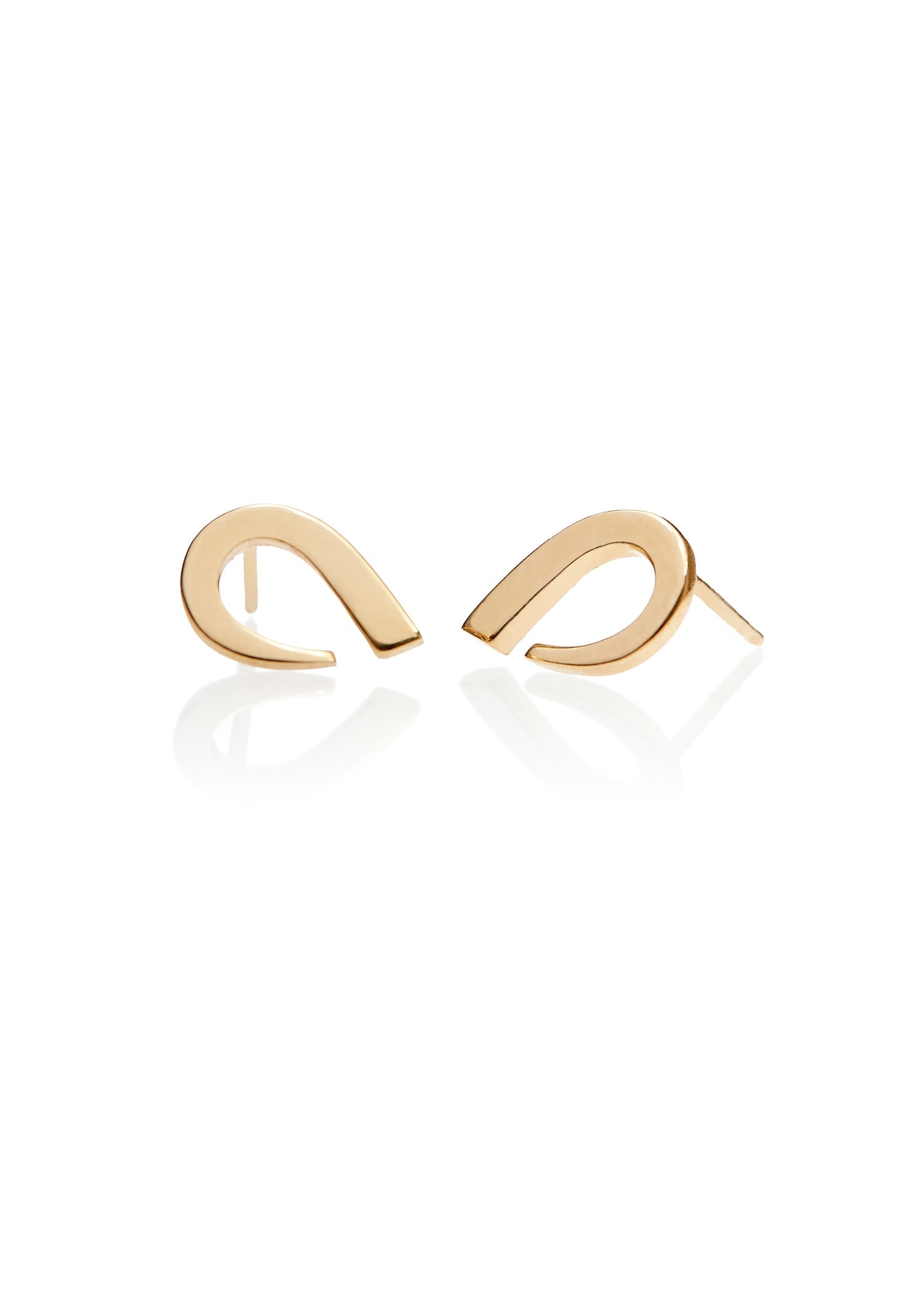 Curved Earrings Medium Gold Pulpit Rock