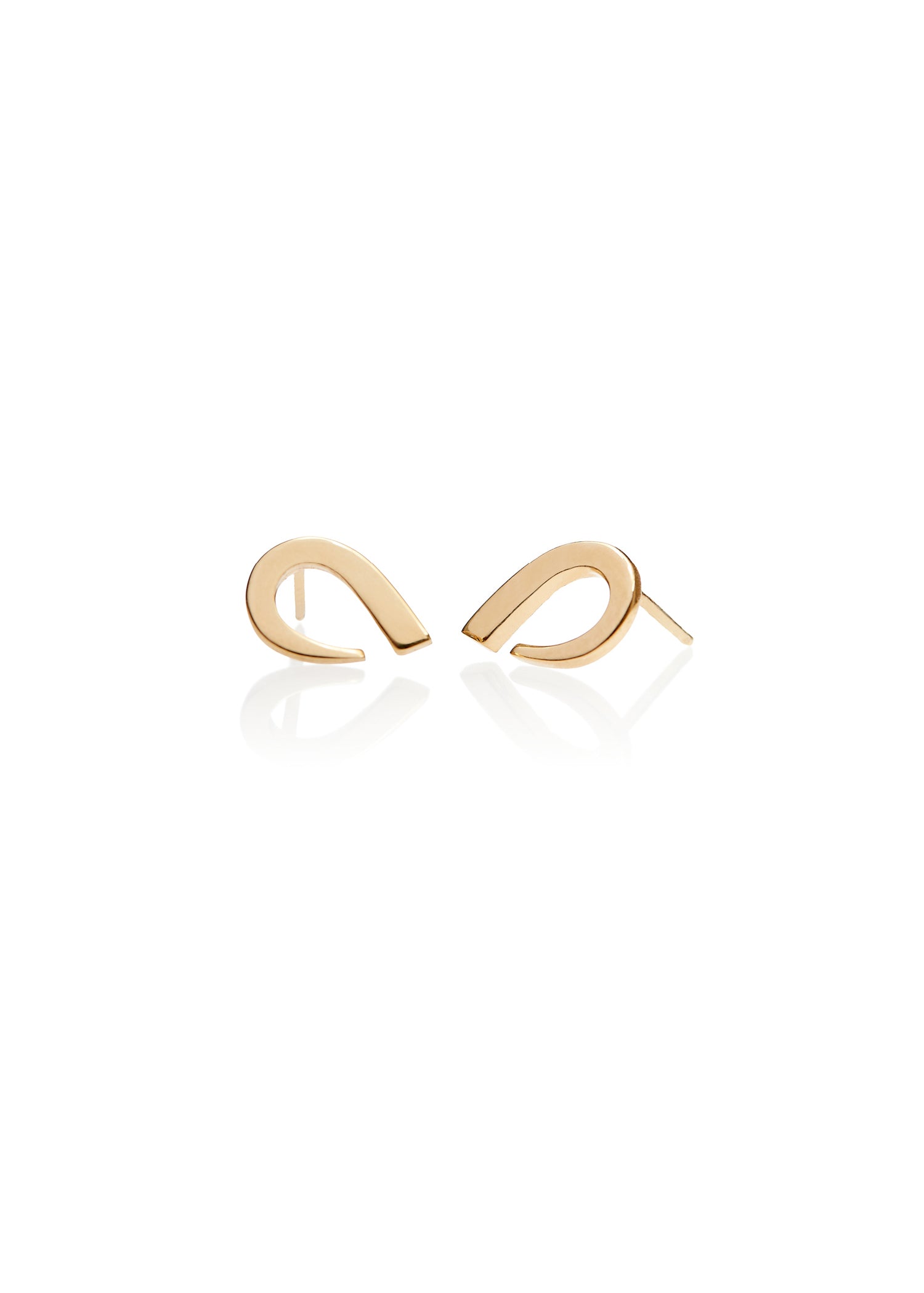 Curved Earrings Small Gold Pulpit Rock