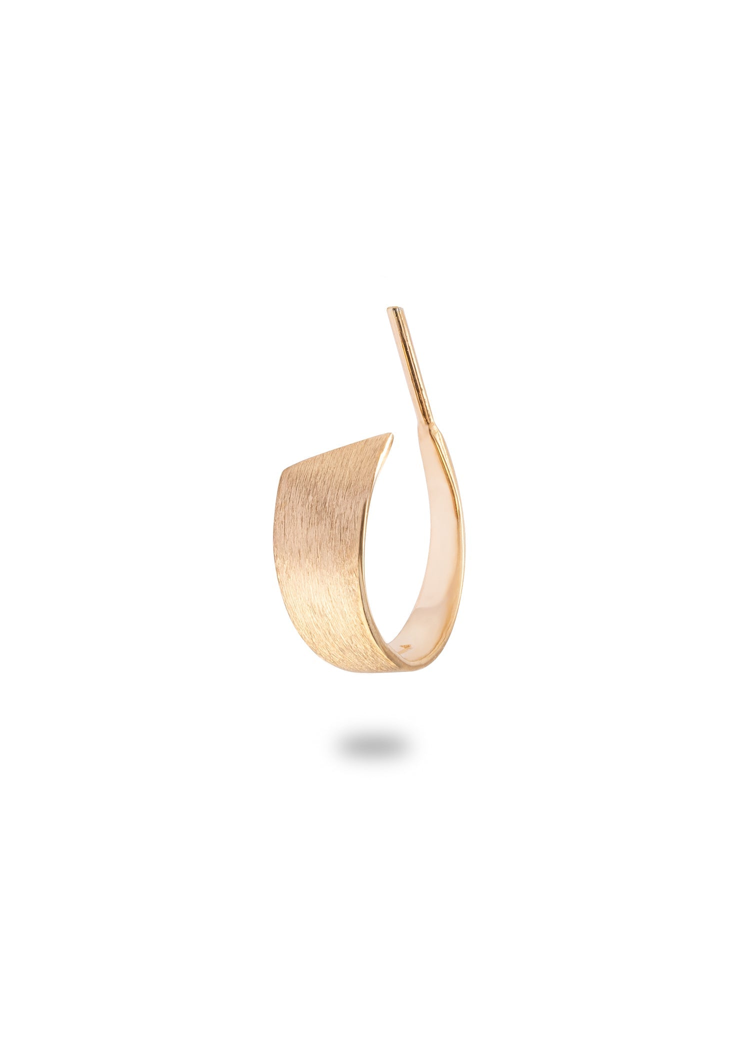 Earrings Creol 16 mm Gold Matt Pulpit Rock
