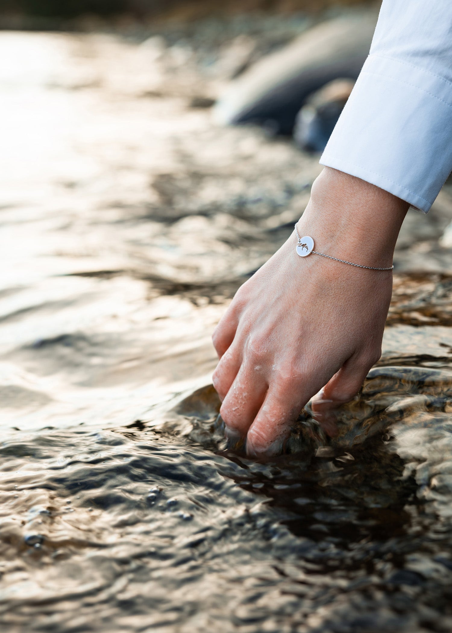 Bracelet Silver 12 mm Blank Hardangerfjord