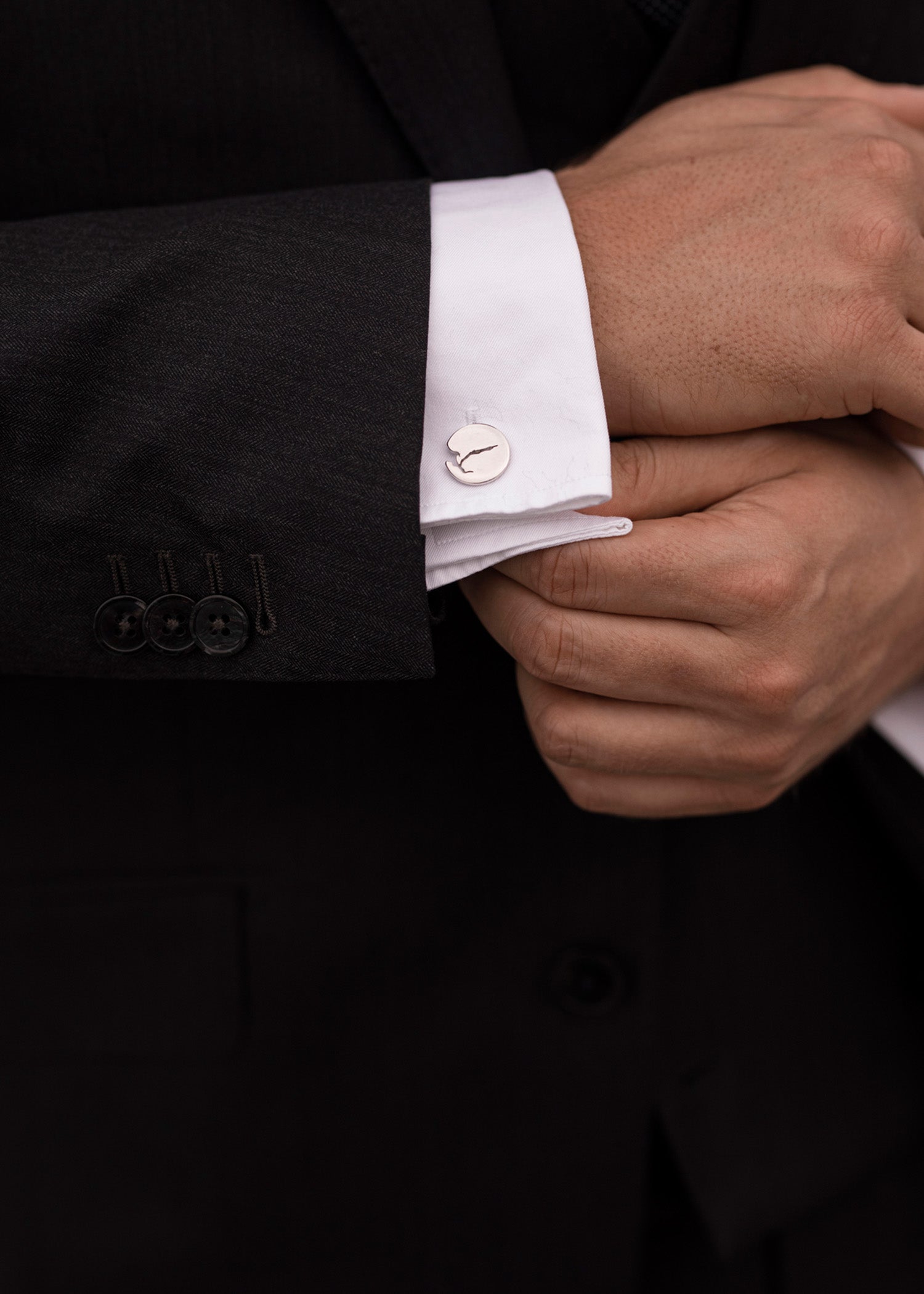 Cufflinks Silver 16 mm Blank Geirangerfjord