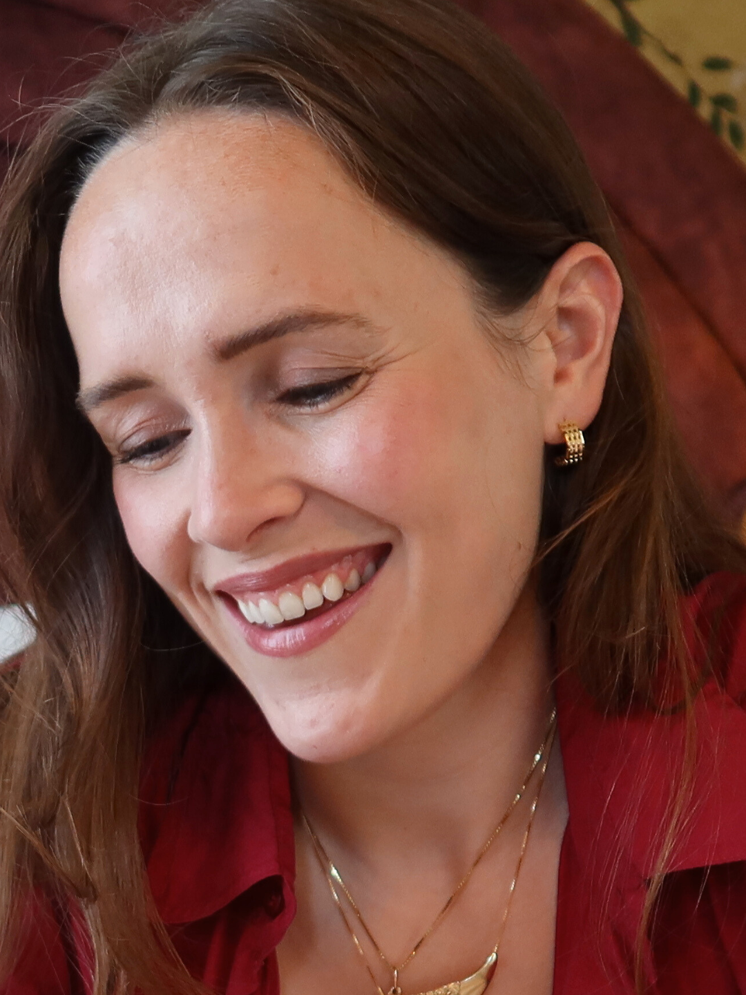 Vintage ørepynt gult gull