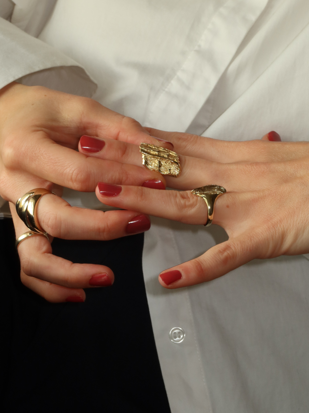 Vintage GAIA ring gult gull 53