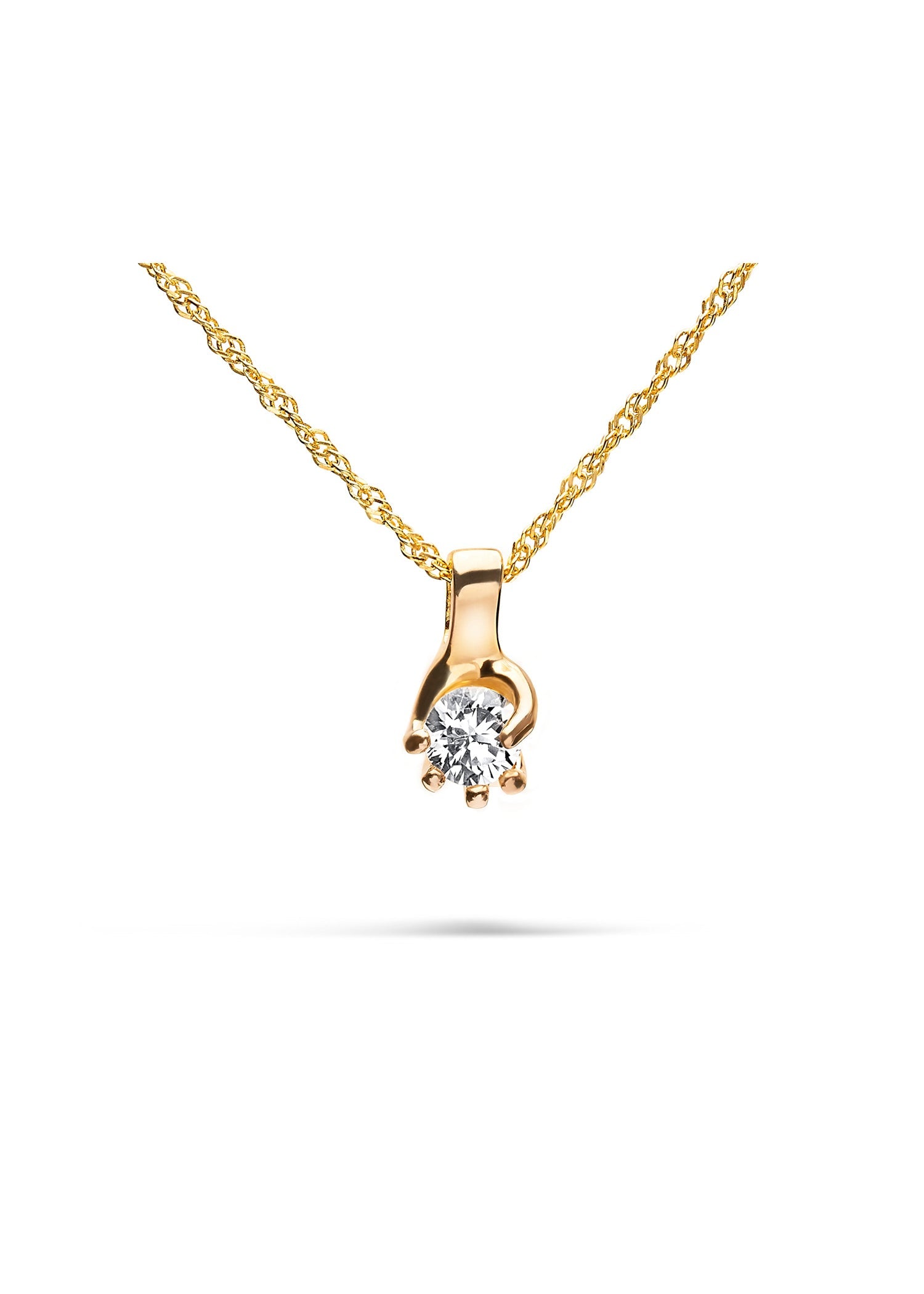 In your hand 0.1ct Gold
