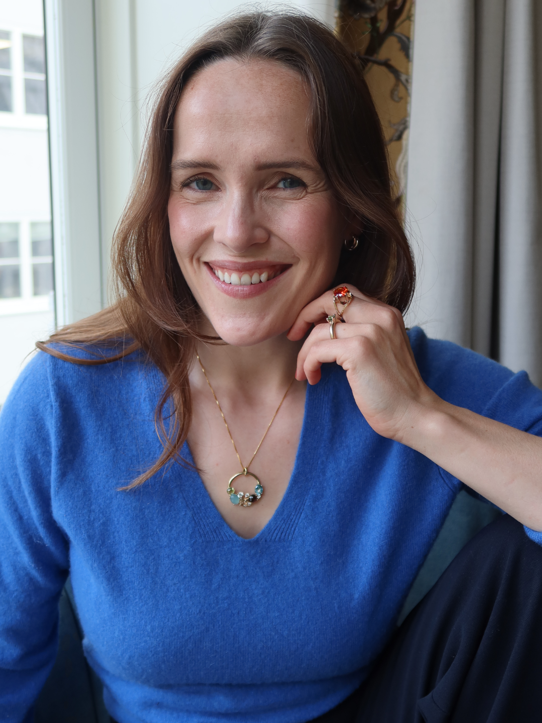 Vintage anheng gult gull