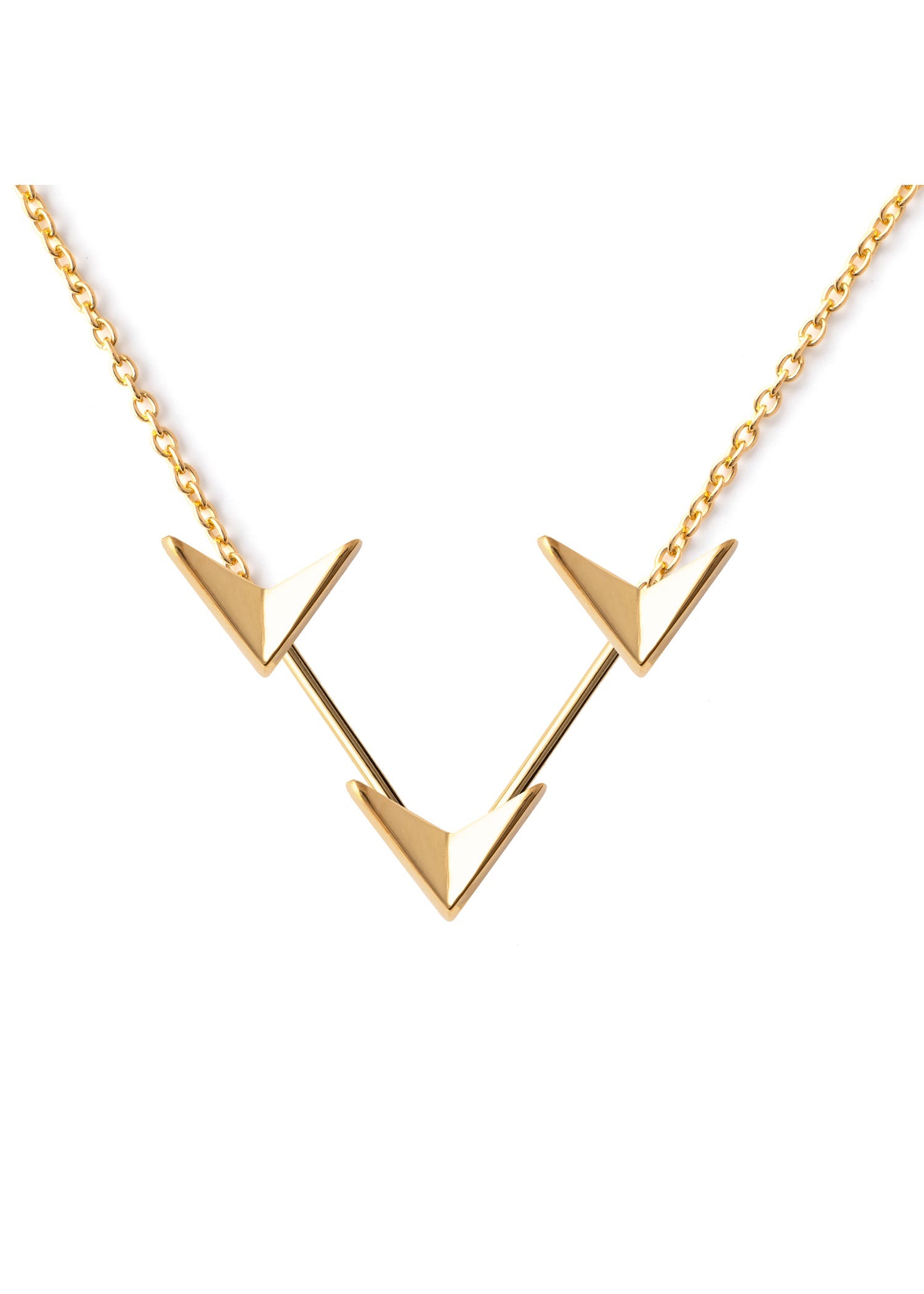 Pendant Three Birds Medium Gold Flying Birds