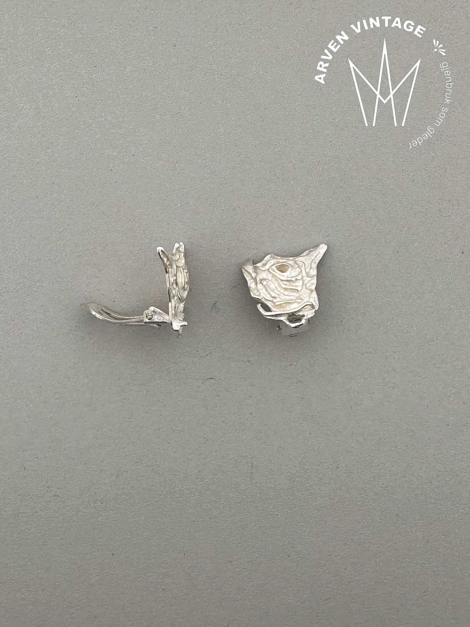 Vintage Juhls' sølv ørepynt med klips