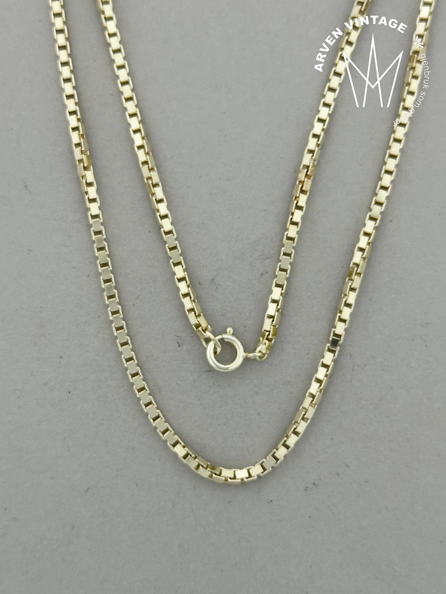 Vintage Venetian necklace yellow gold 80cm
