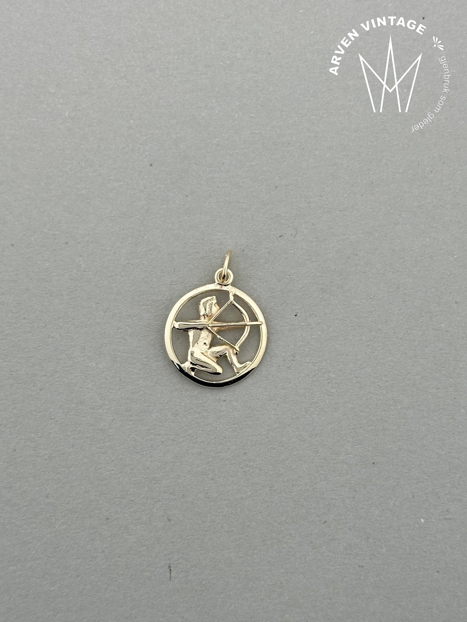 Vintage anheng gult gull Skytten