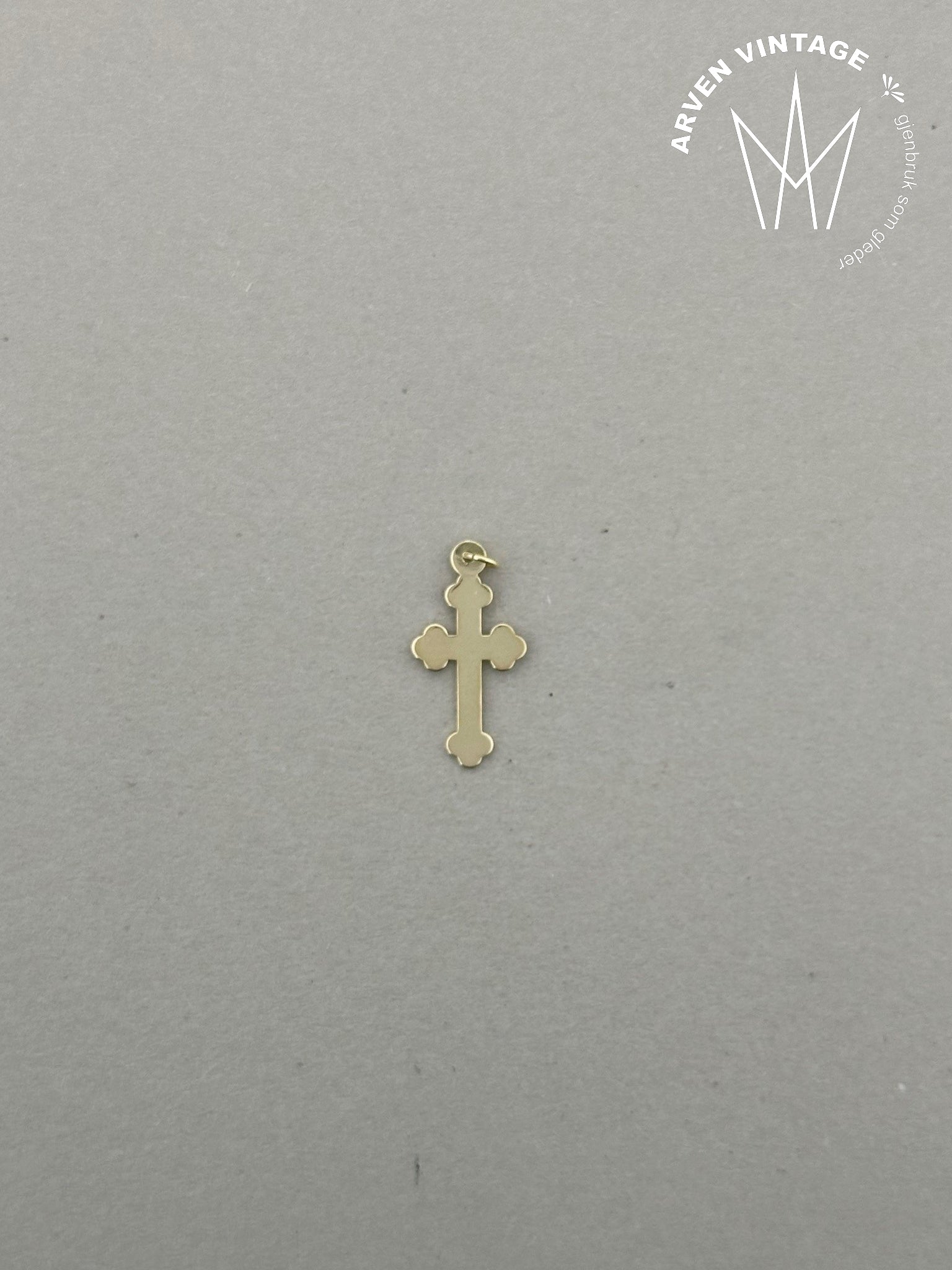 Vintage korsanheng gult gull