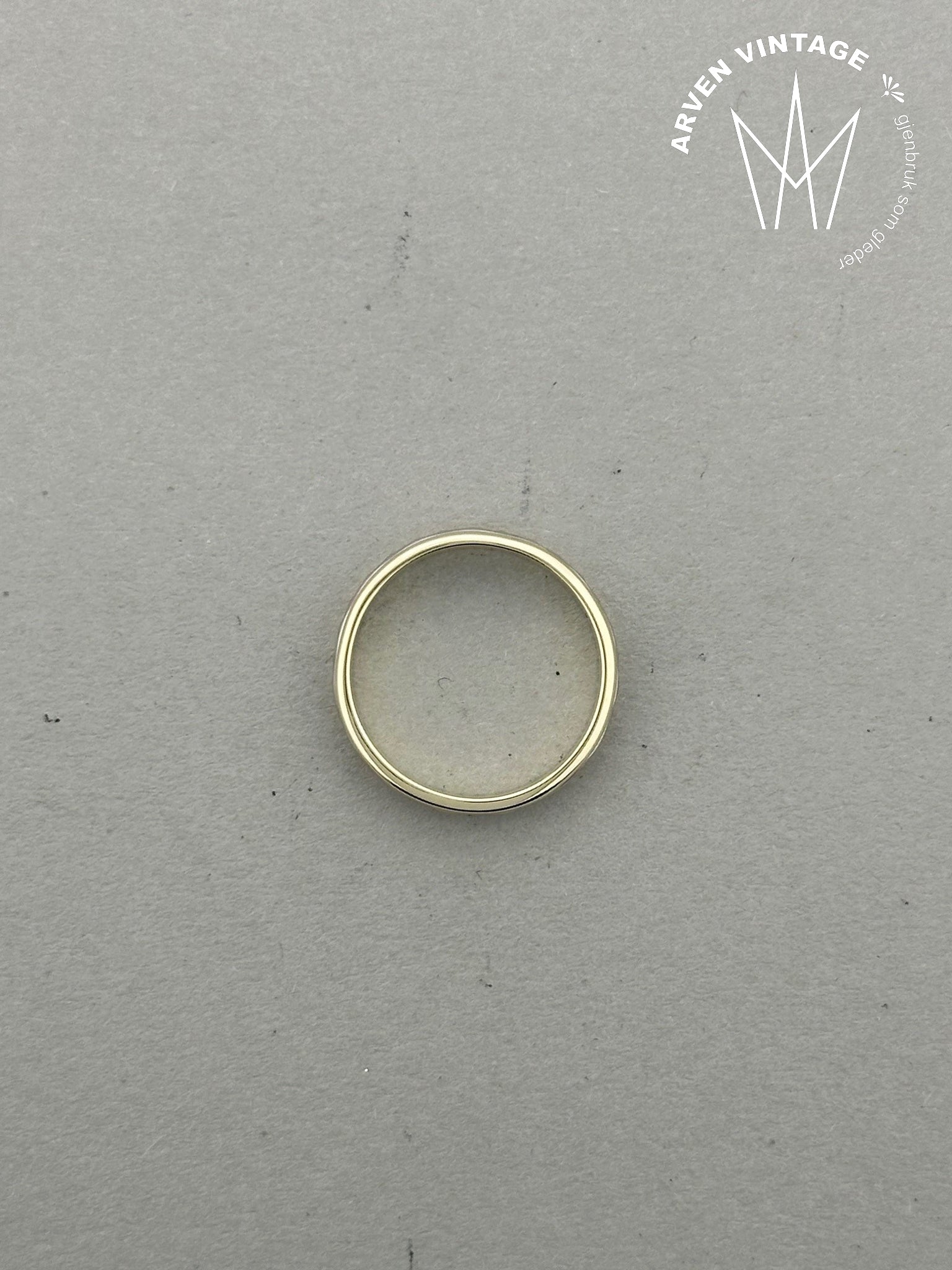Vintage ring gult og hvitt gull str 49