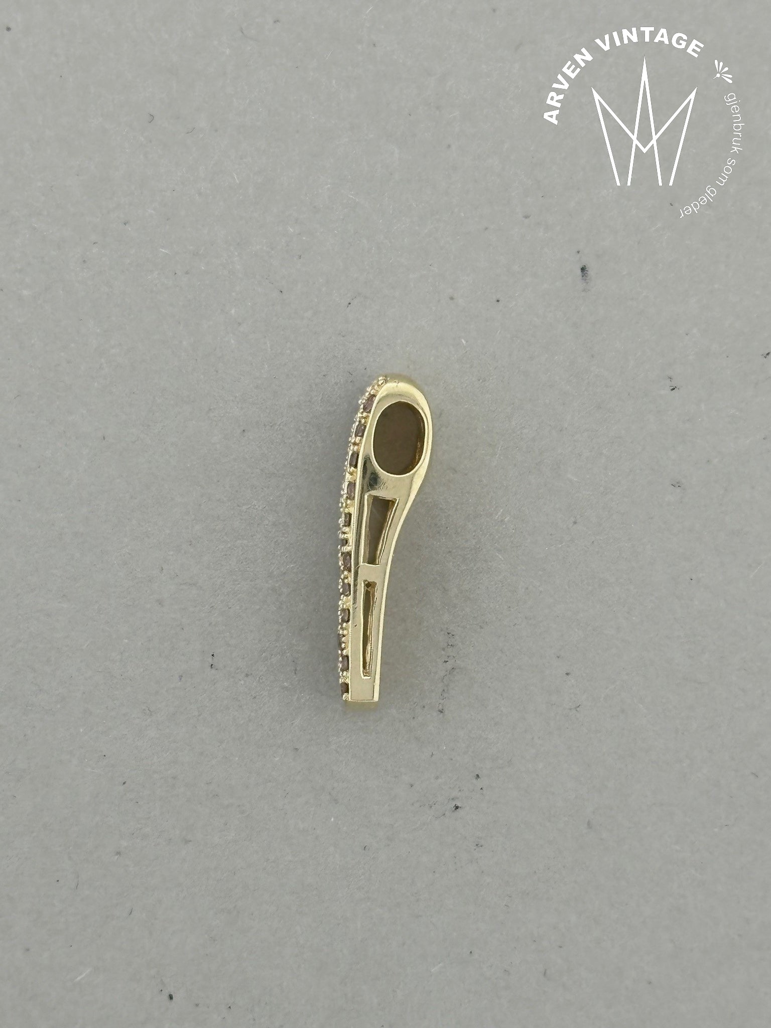 Vintage diamond pendant yellow and white gold