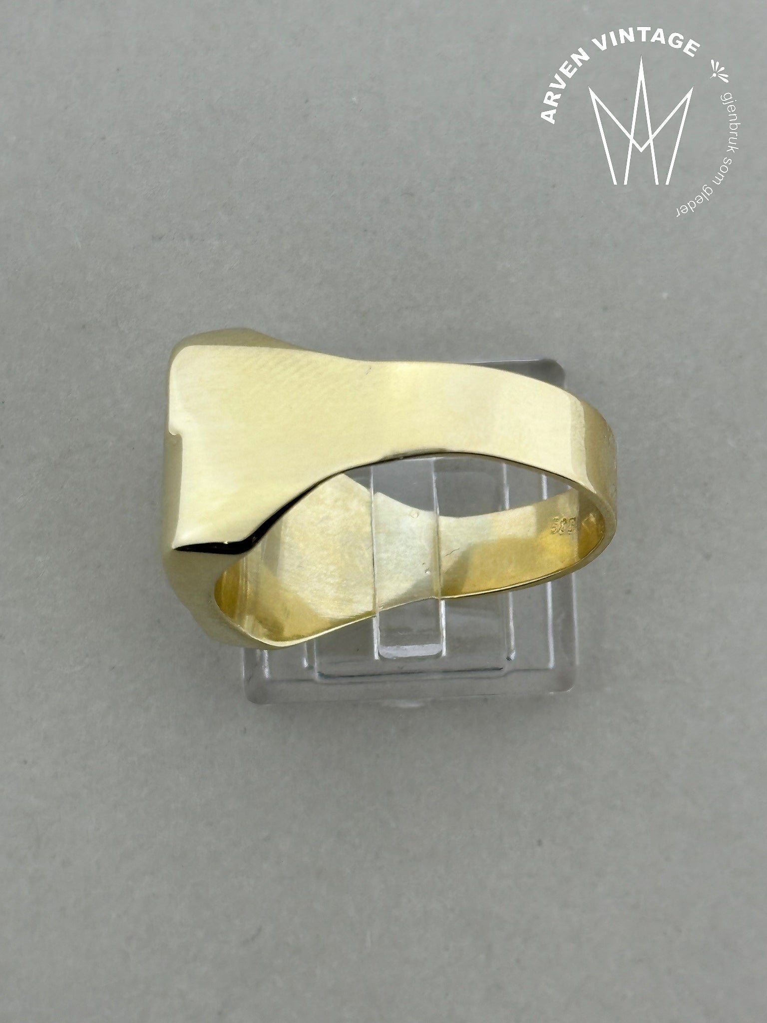 Vintage ring gult gull str 70