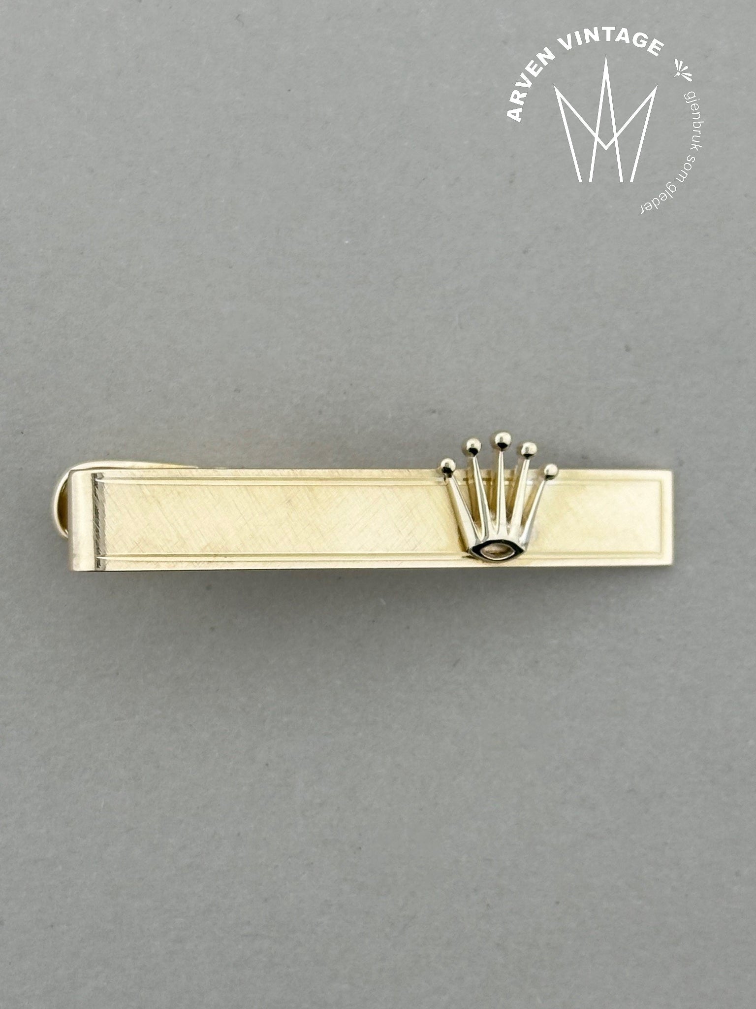 Vintage tie clip yellow gold