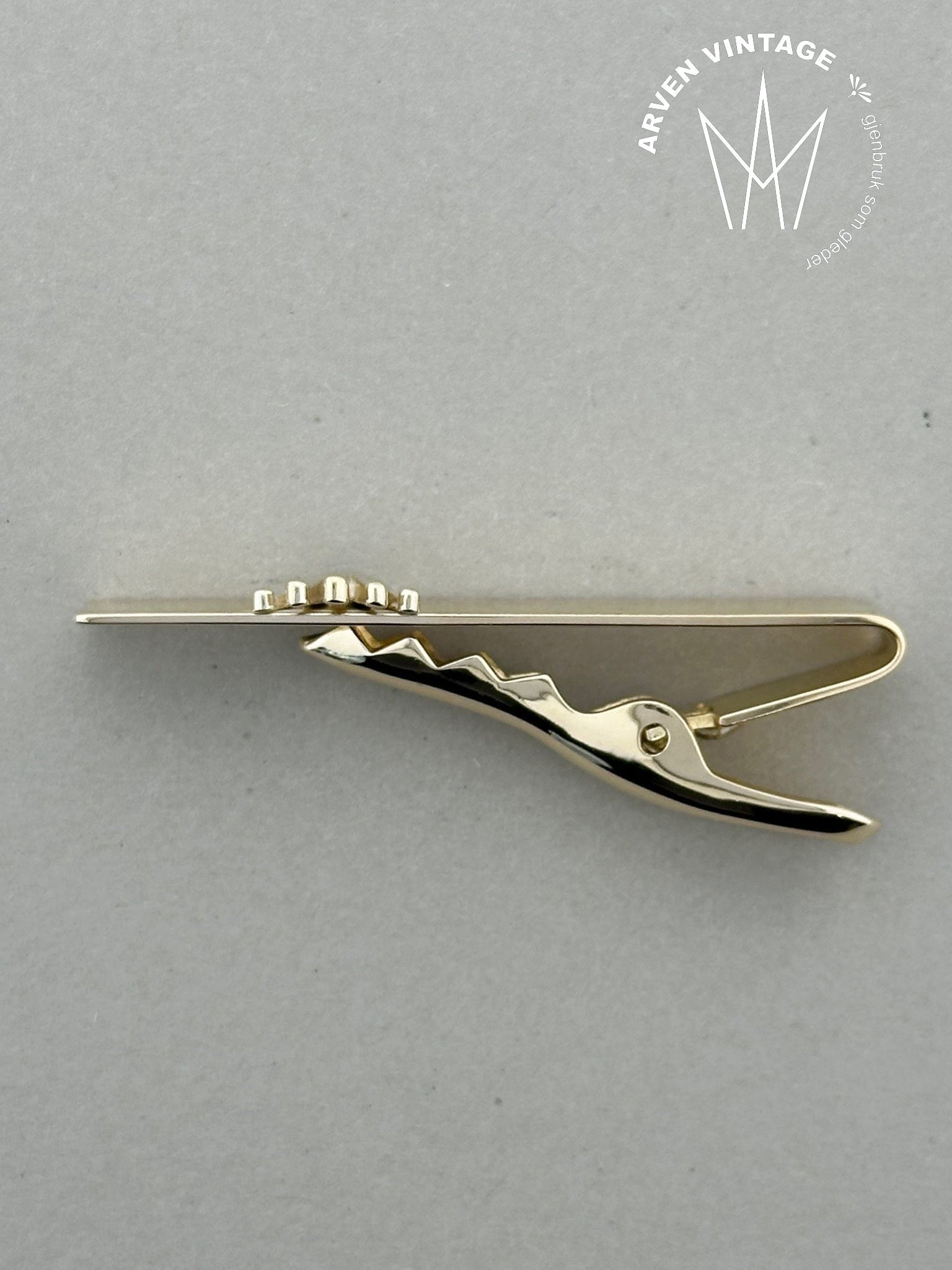 Vintage tie clip yellow gold