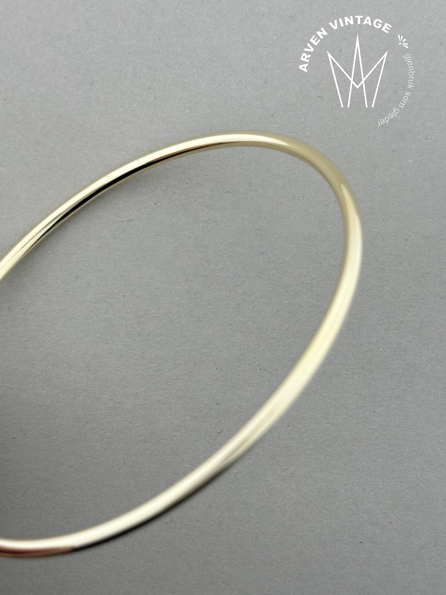 Vintage armring gult gull 20cm