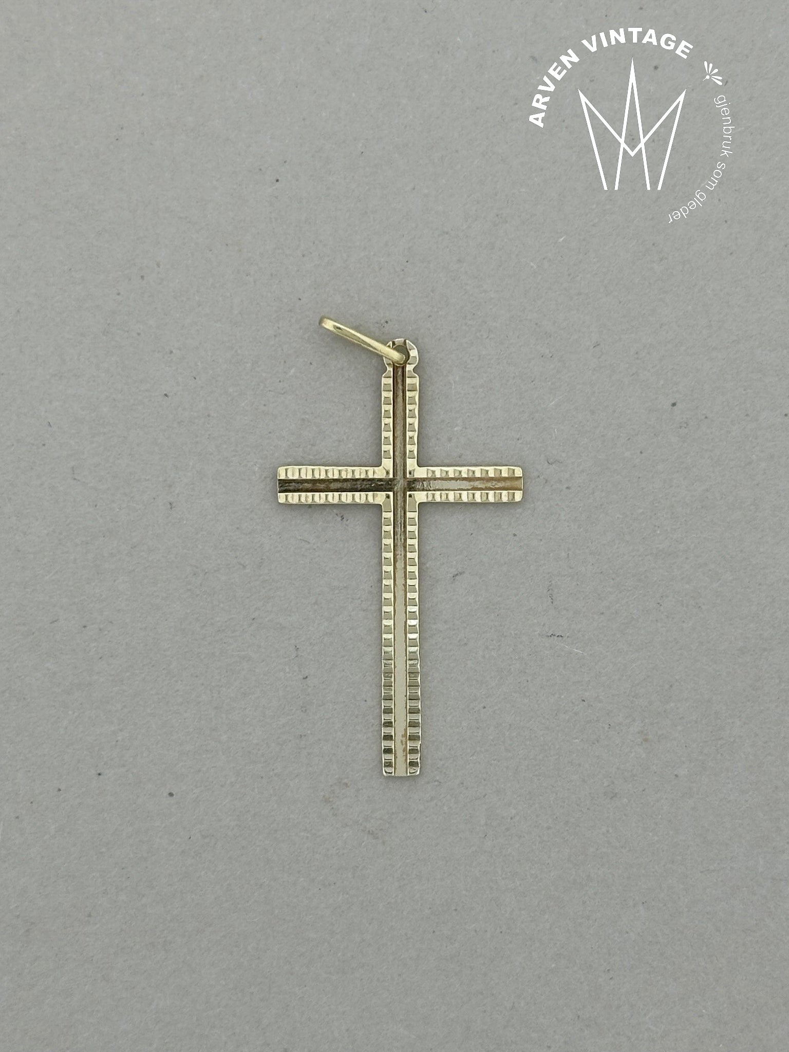 Vintage korsanheng gult gull