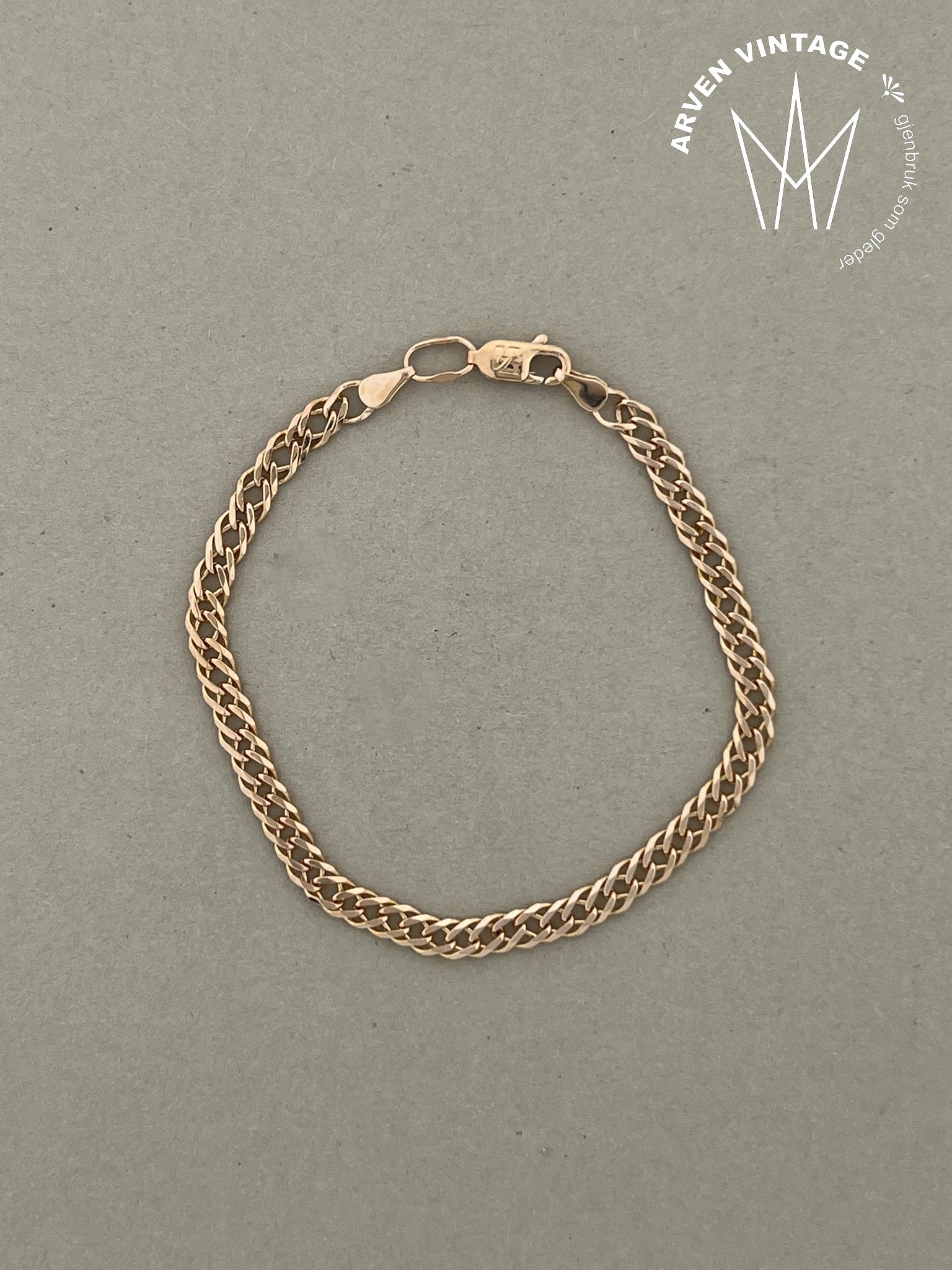 Vintage Bismarck bracelet rose gold 16cm