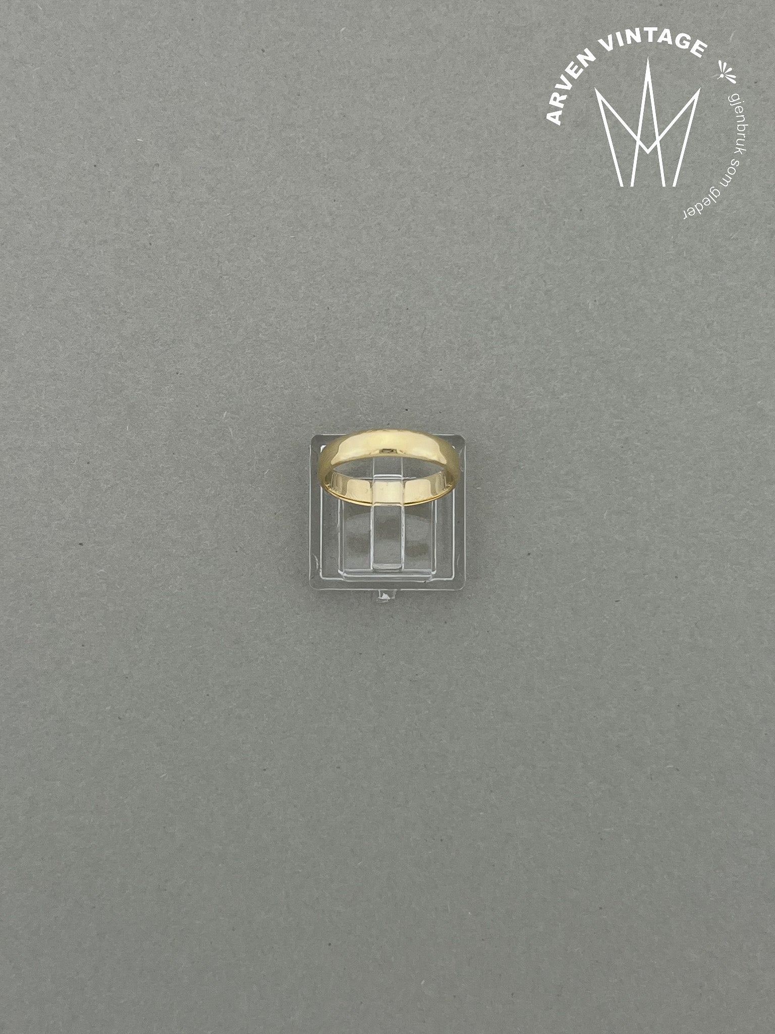 Vintage ring gult gull str 52