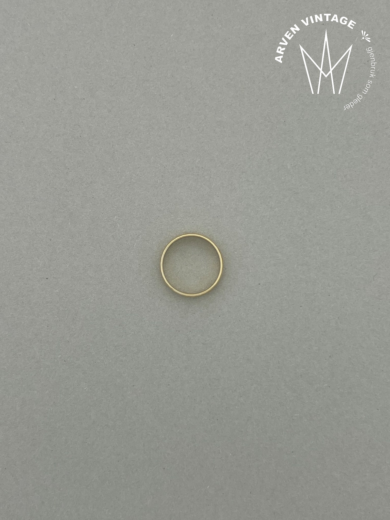Vintage ring gult gull str 52
