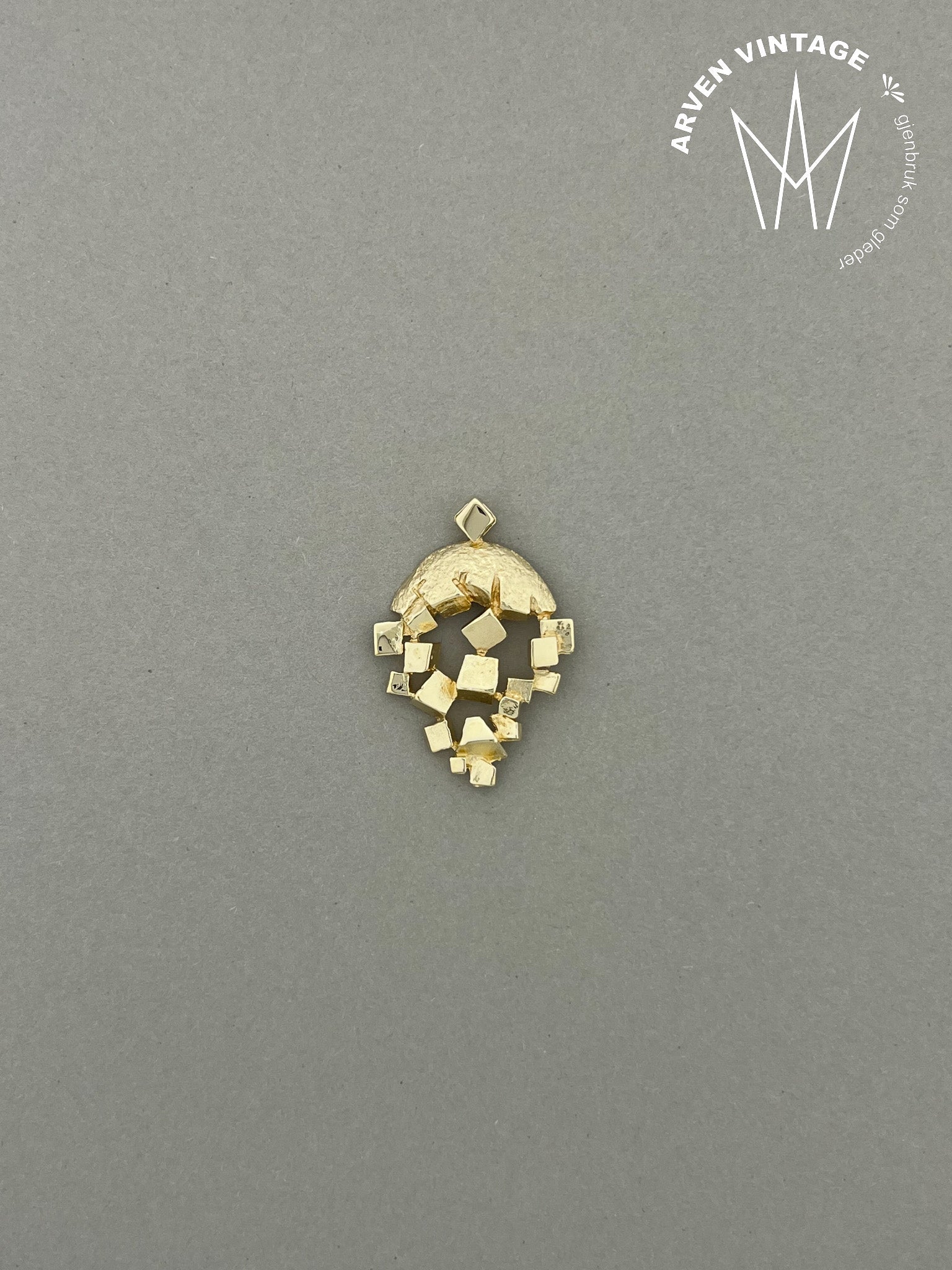 Vintage anheng gult gull