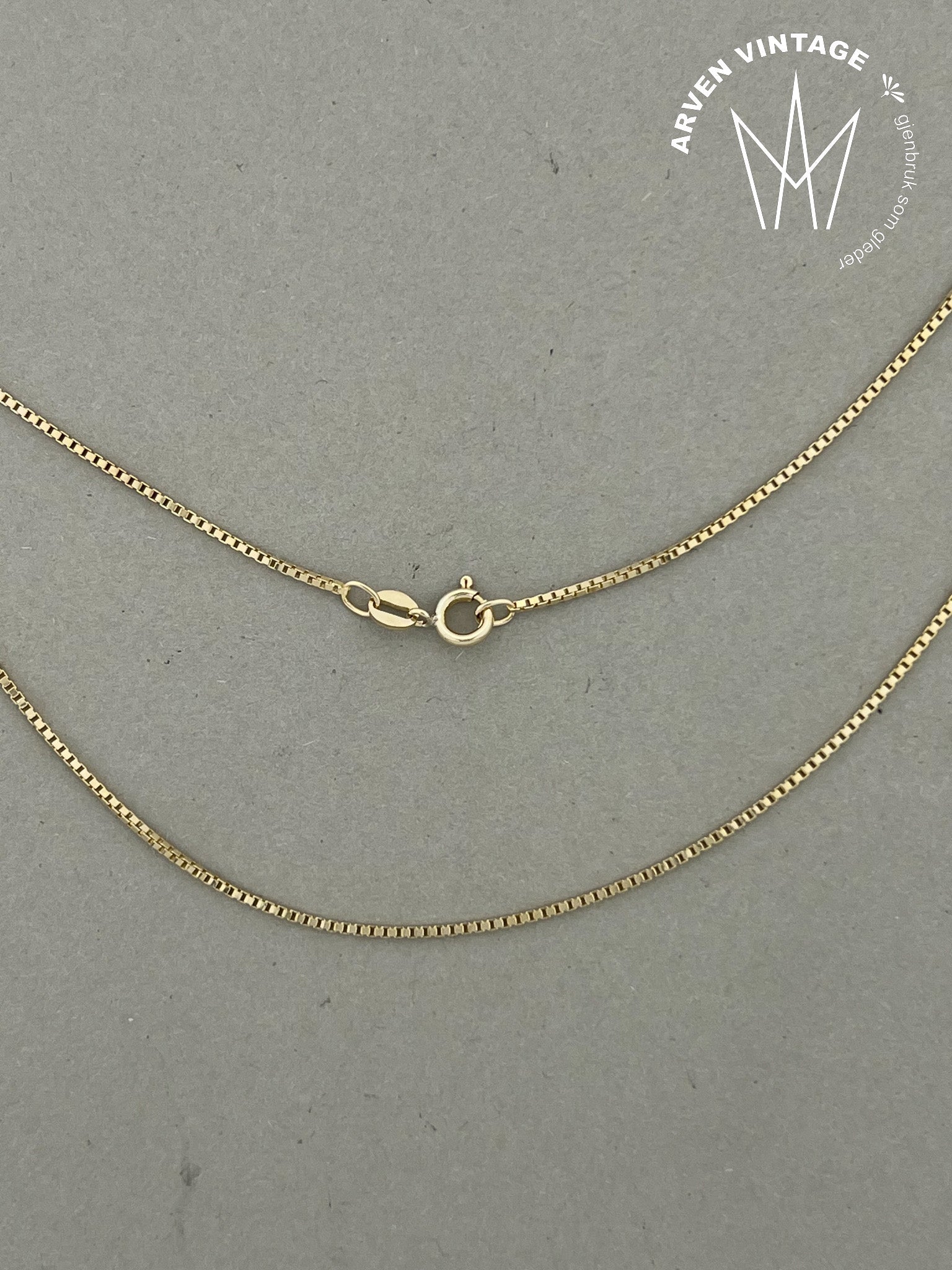 Vintage necklace yellow gold 36cm