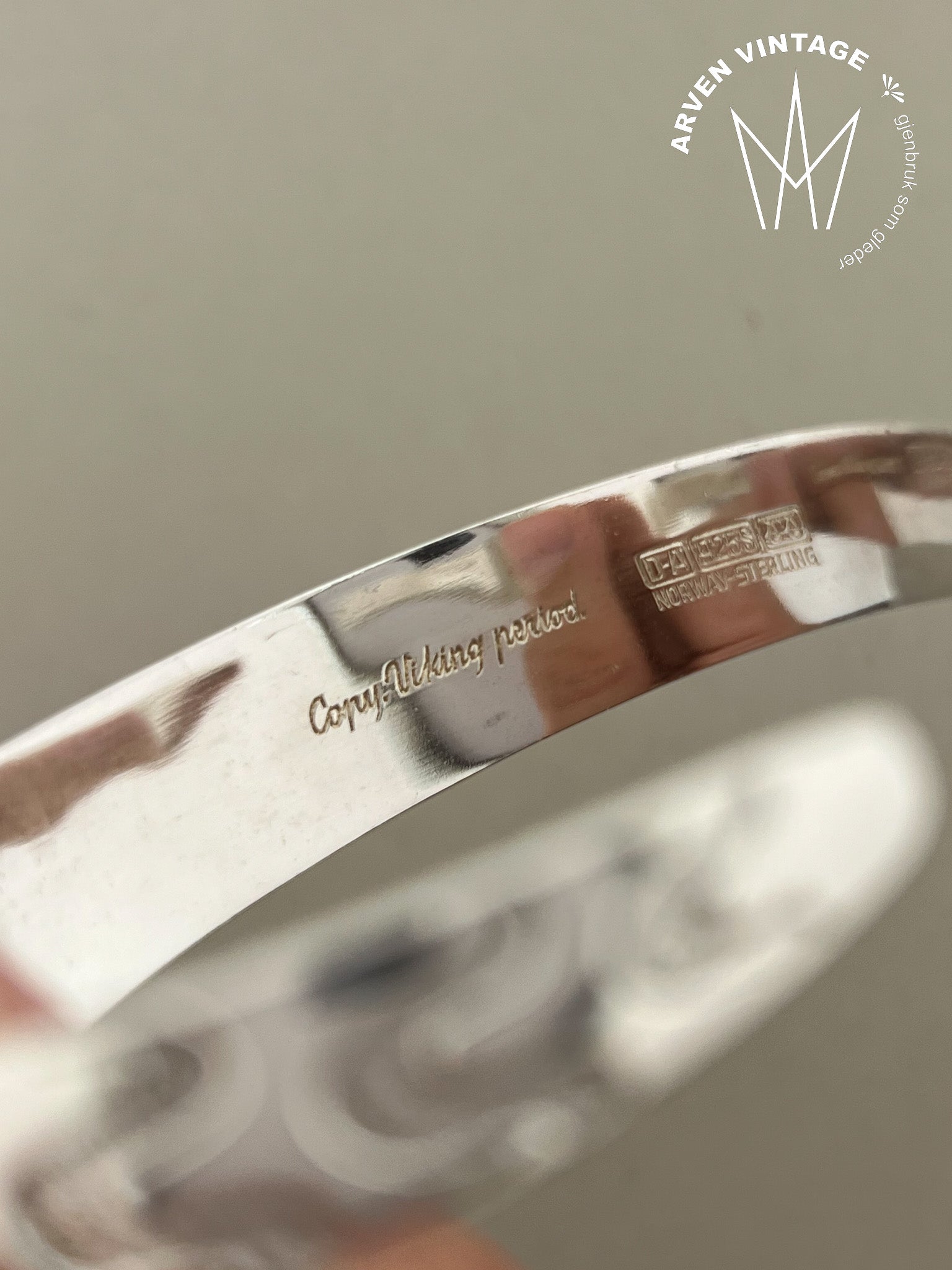 Vintage David Andersen sølv armring