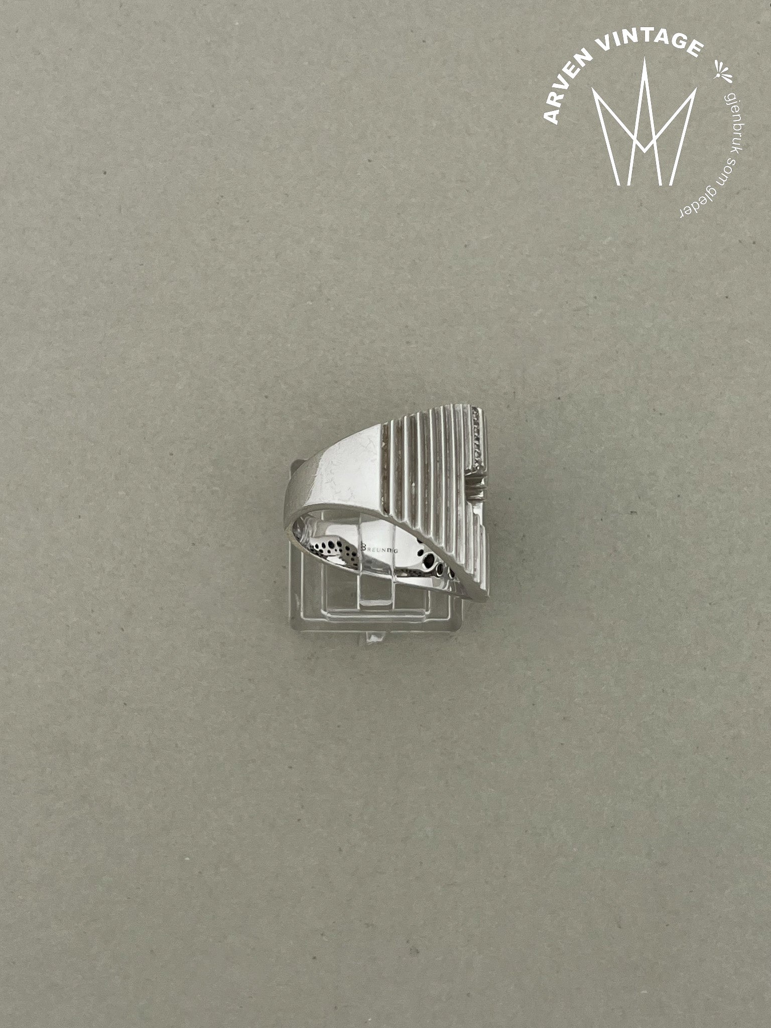 Vintage Breuning silver ring size 58