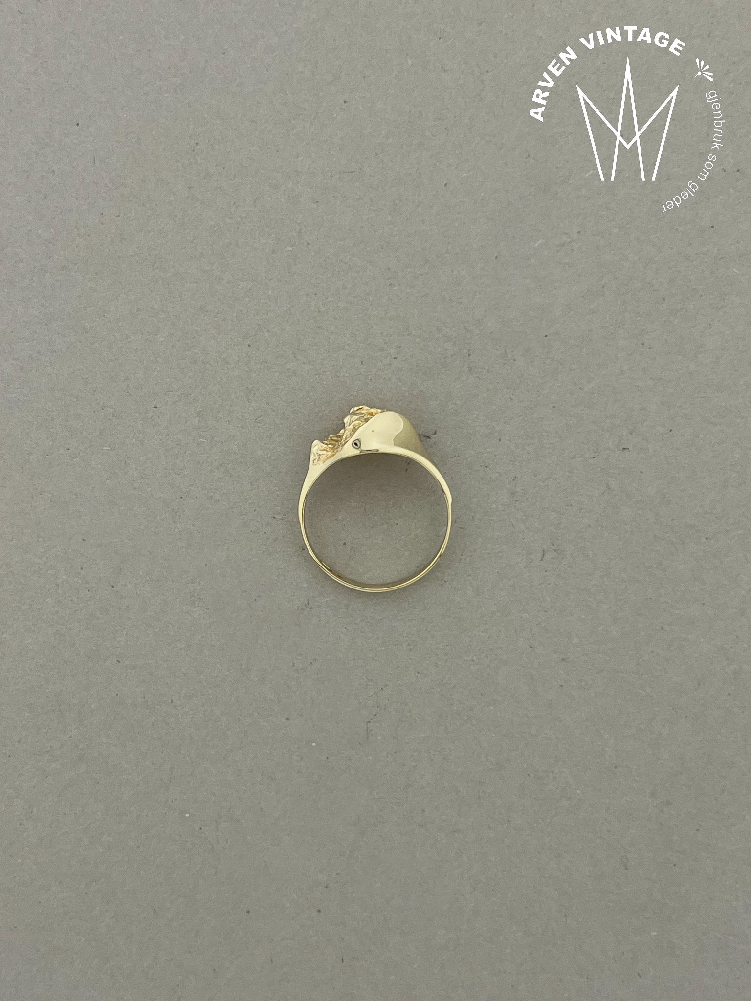 Vintage ring gult gull str 55