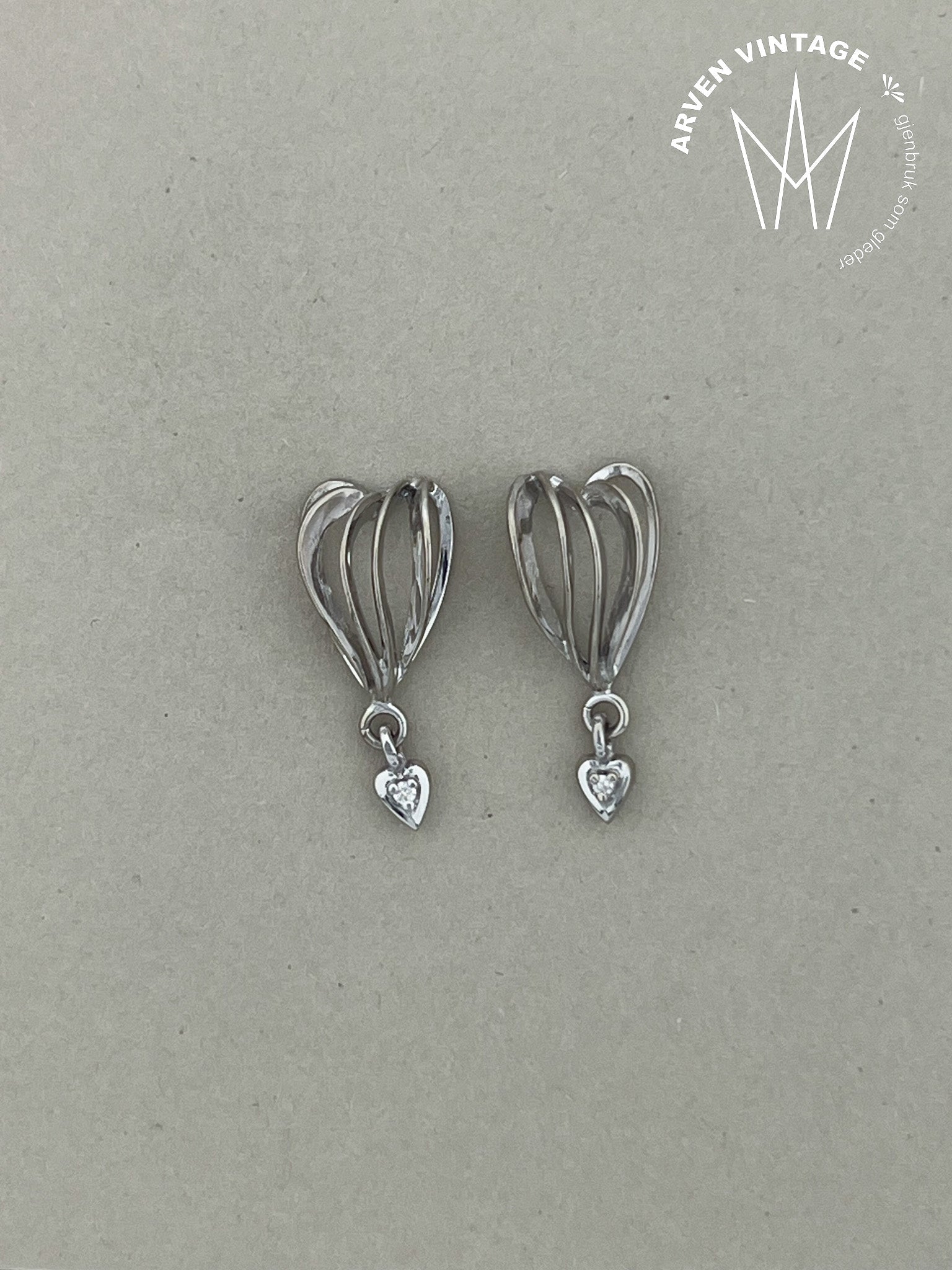 Vintage earrings white gold