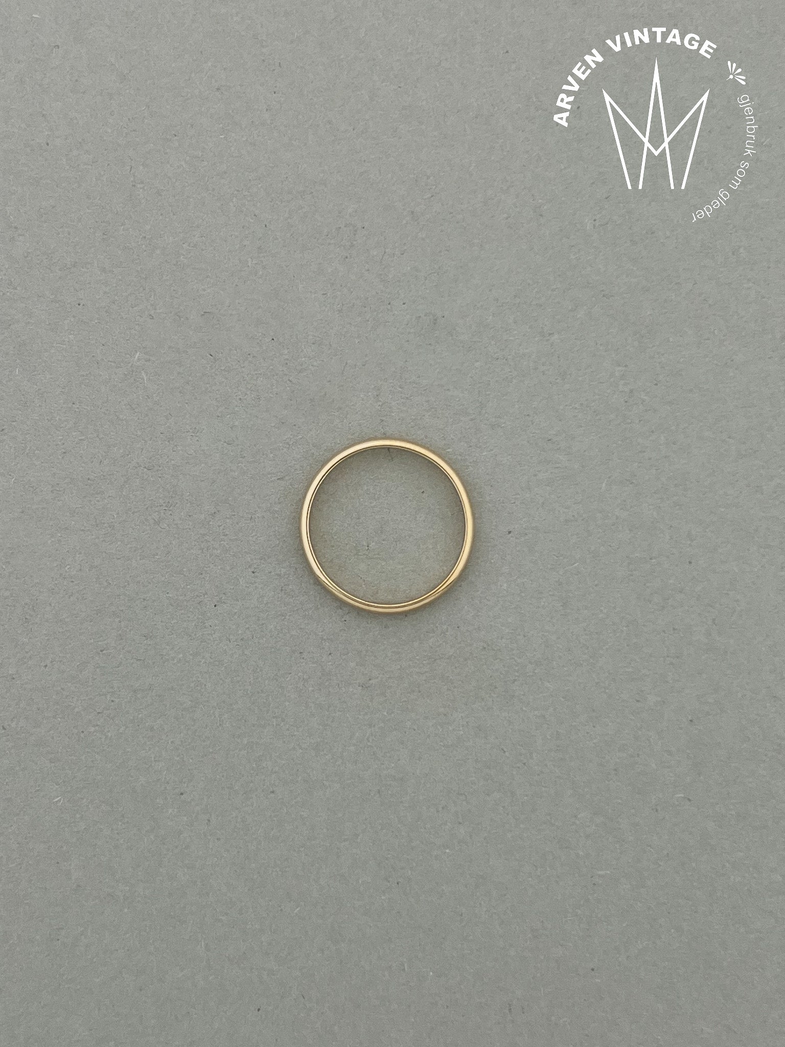 Vintage ring gult gull str 61