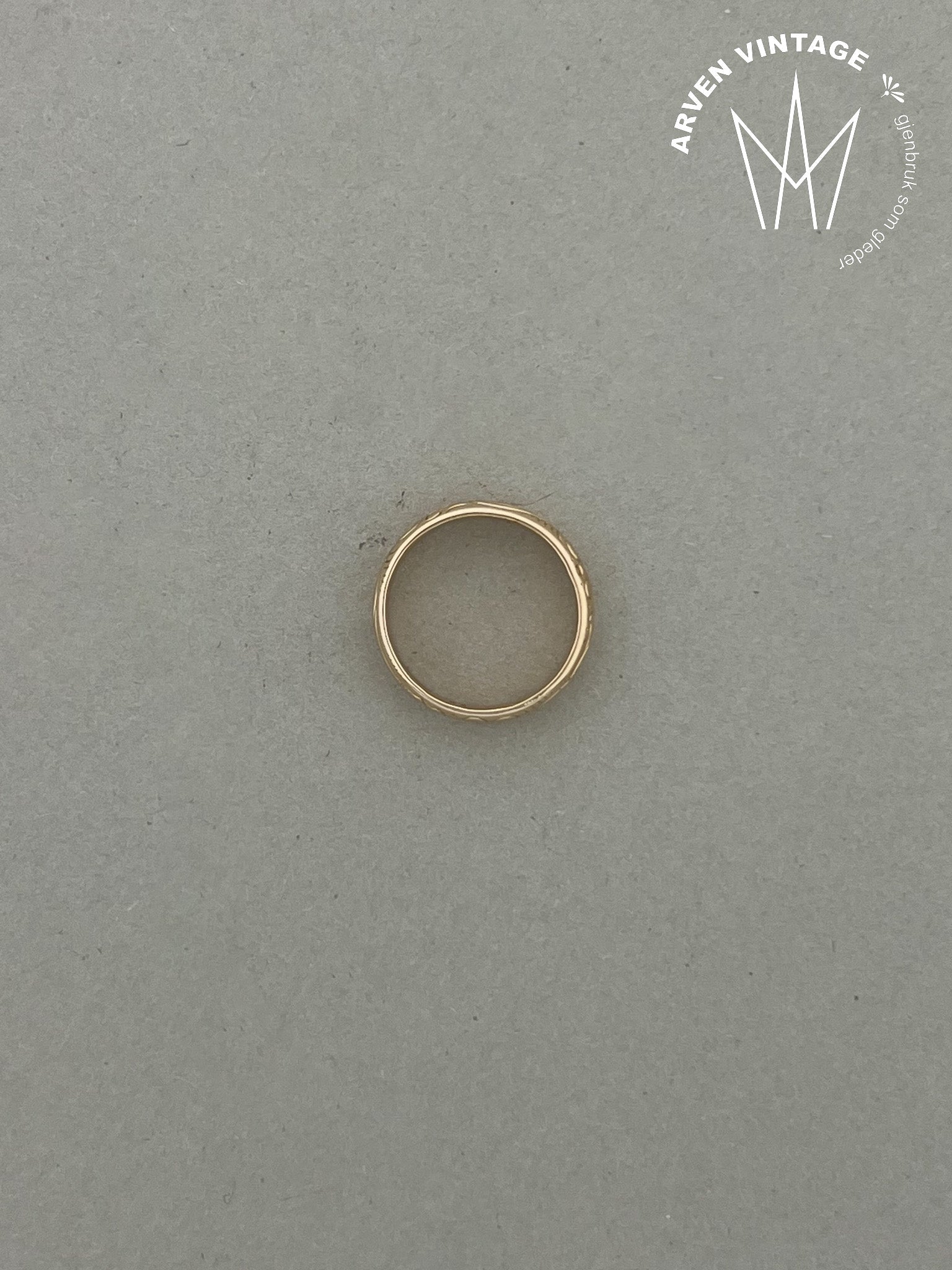Vintage ring gult gull str 50