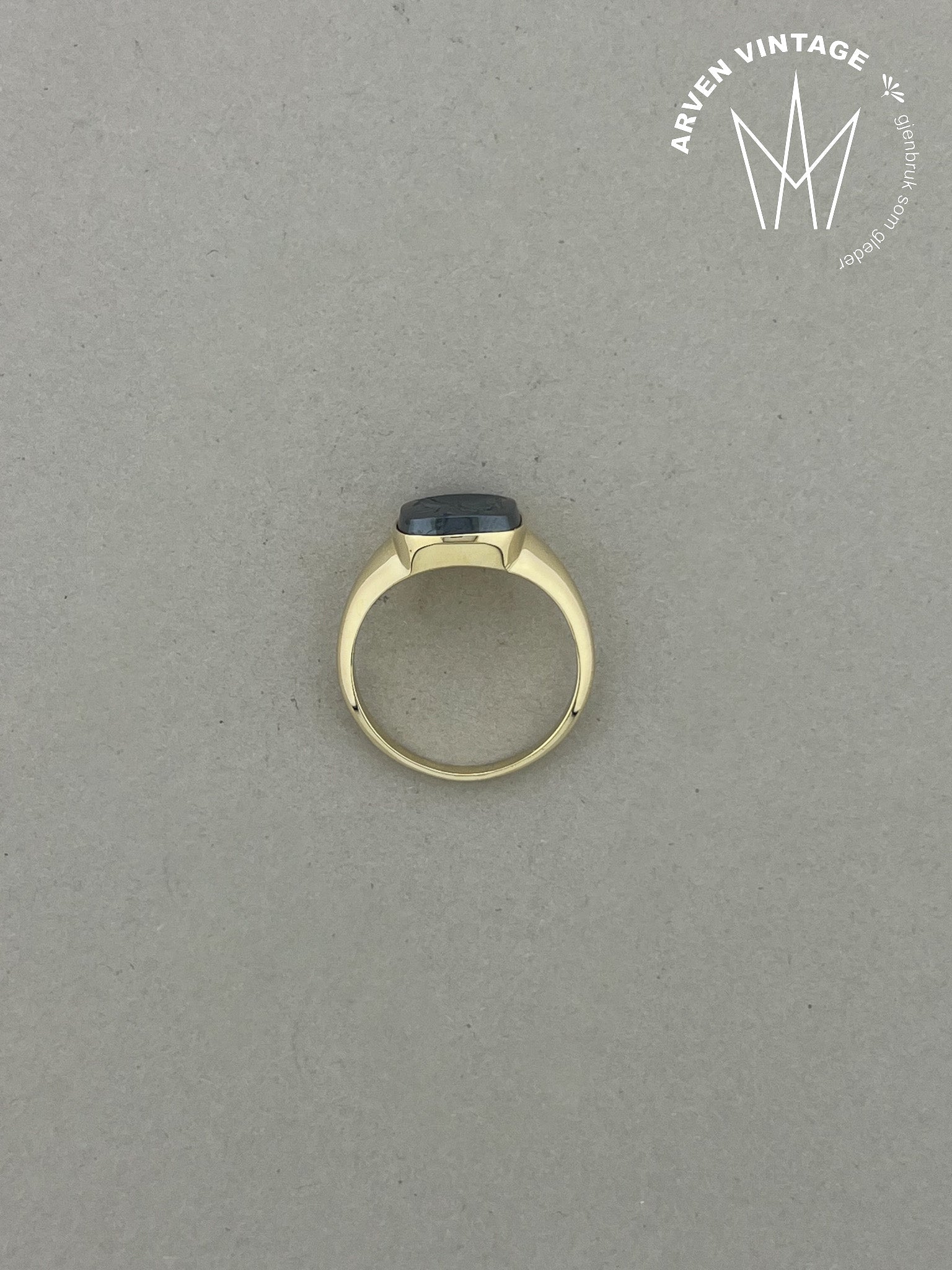 Vintage ring gult gull str 67