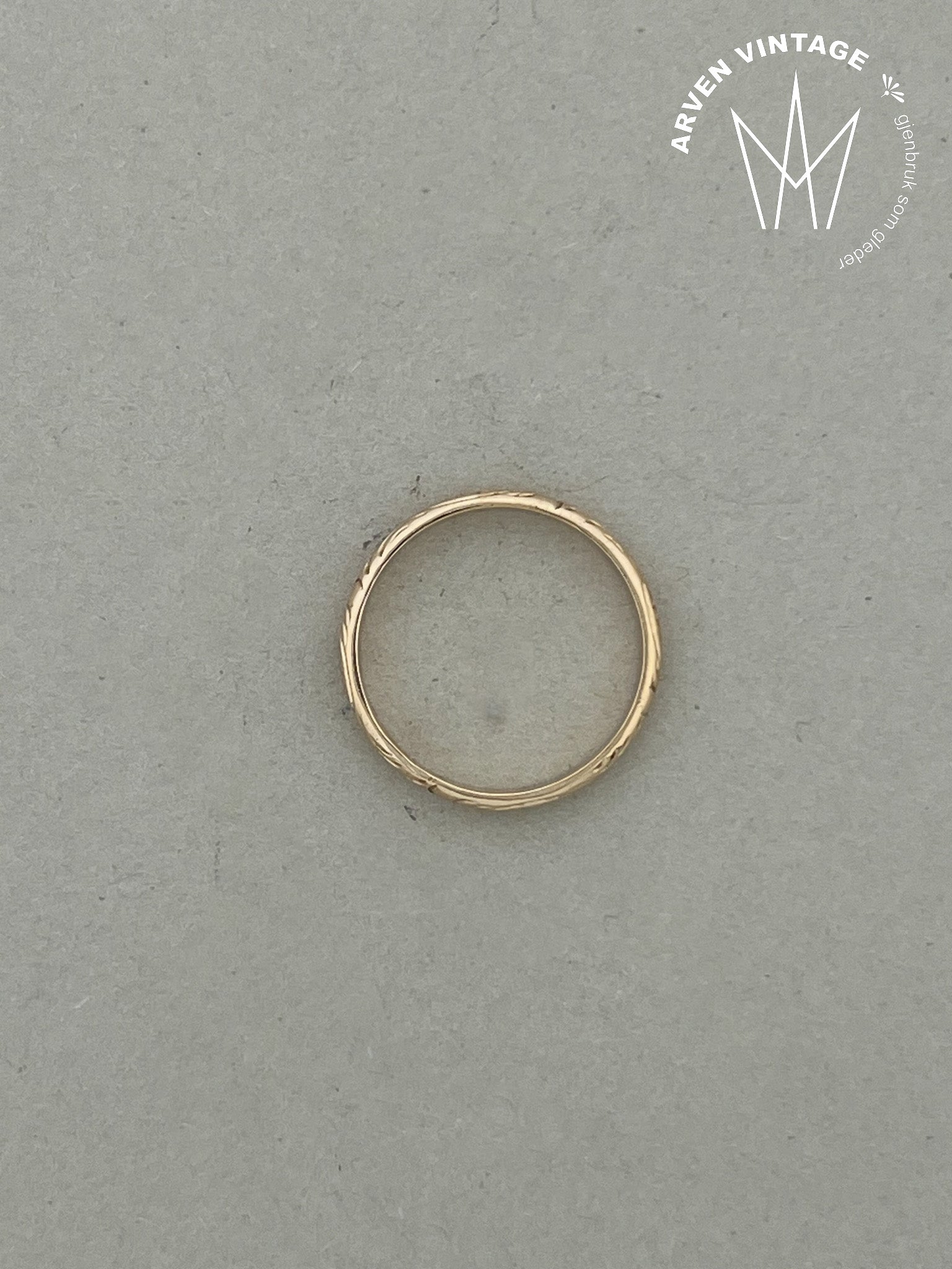 Vintage ring gult gull str 60