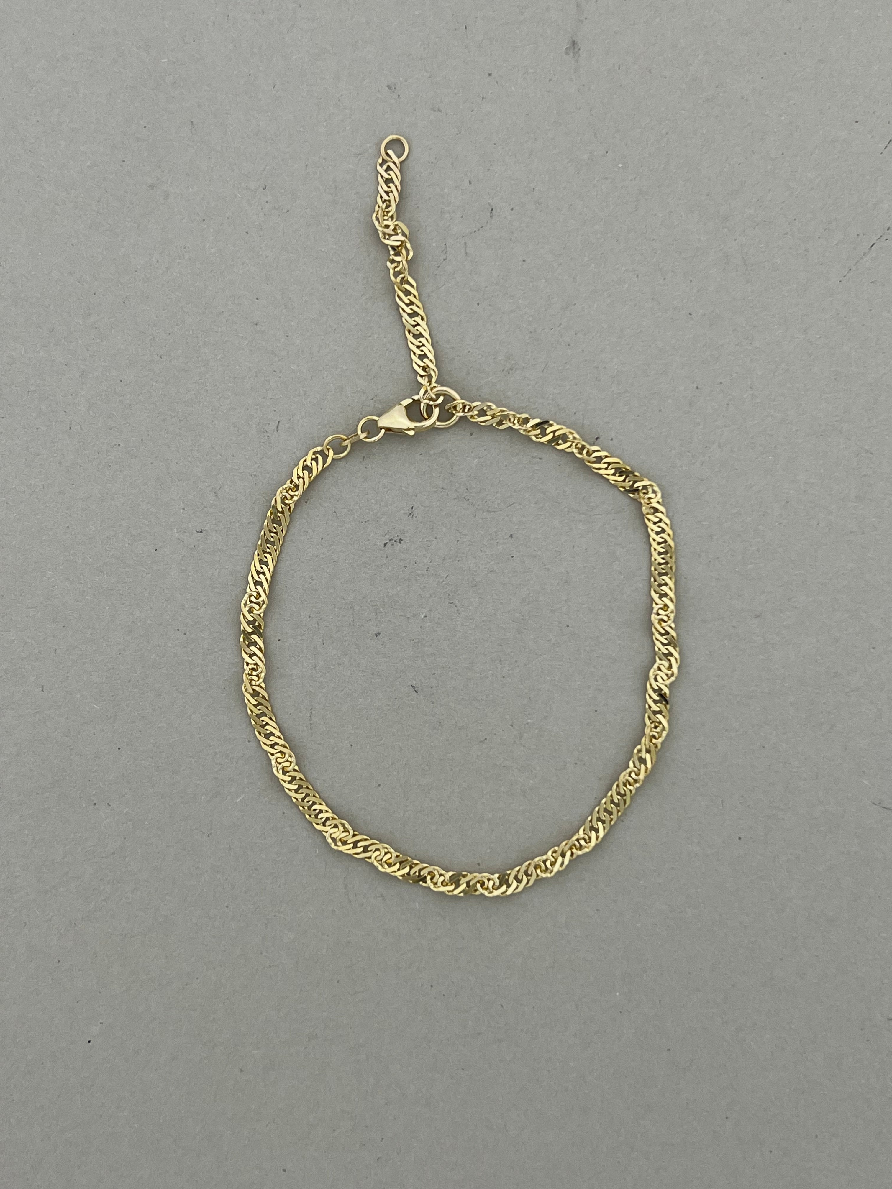 Vintage gull armbånd 19cm