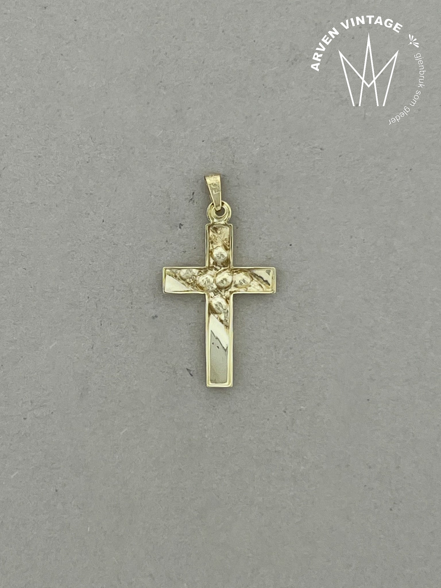 Vintage korsanheng gult gull