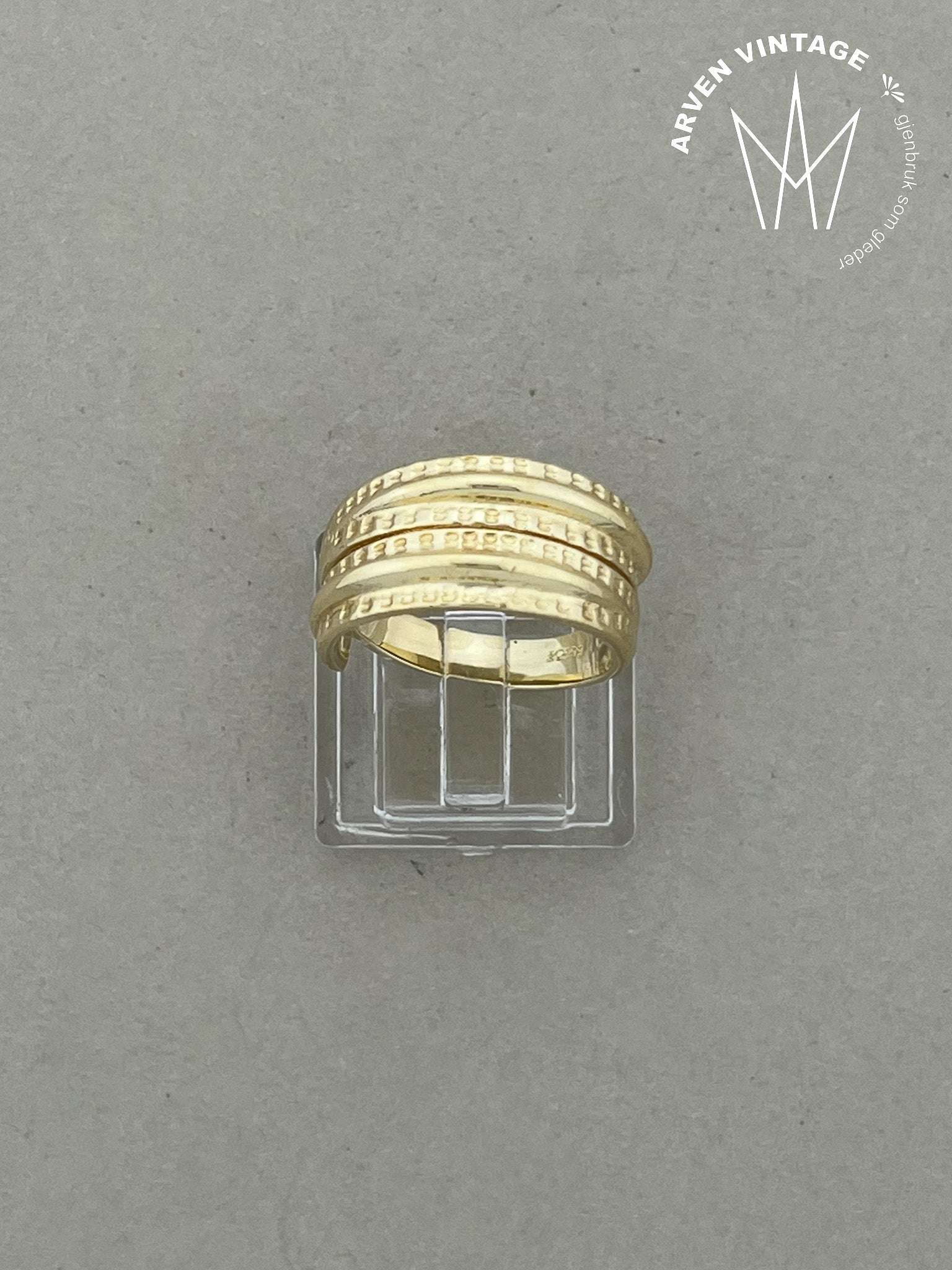 Vintage D-A ring gult gull str 55