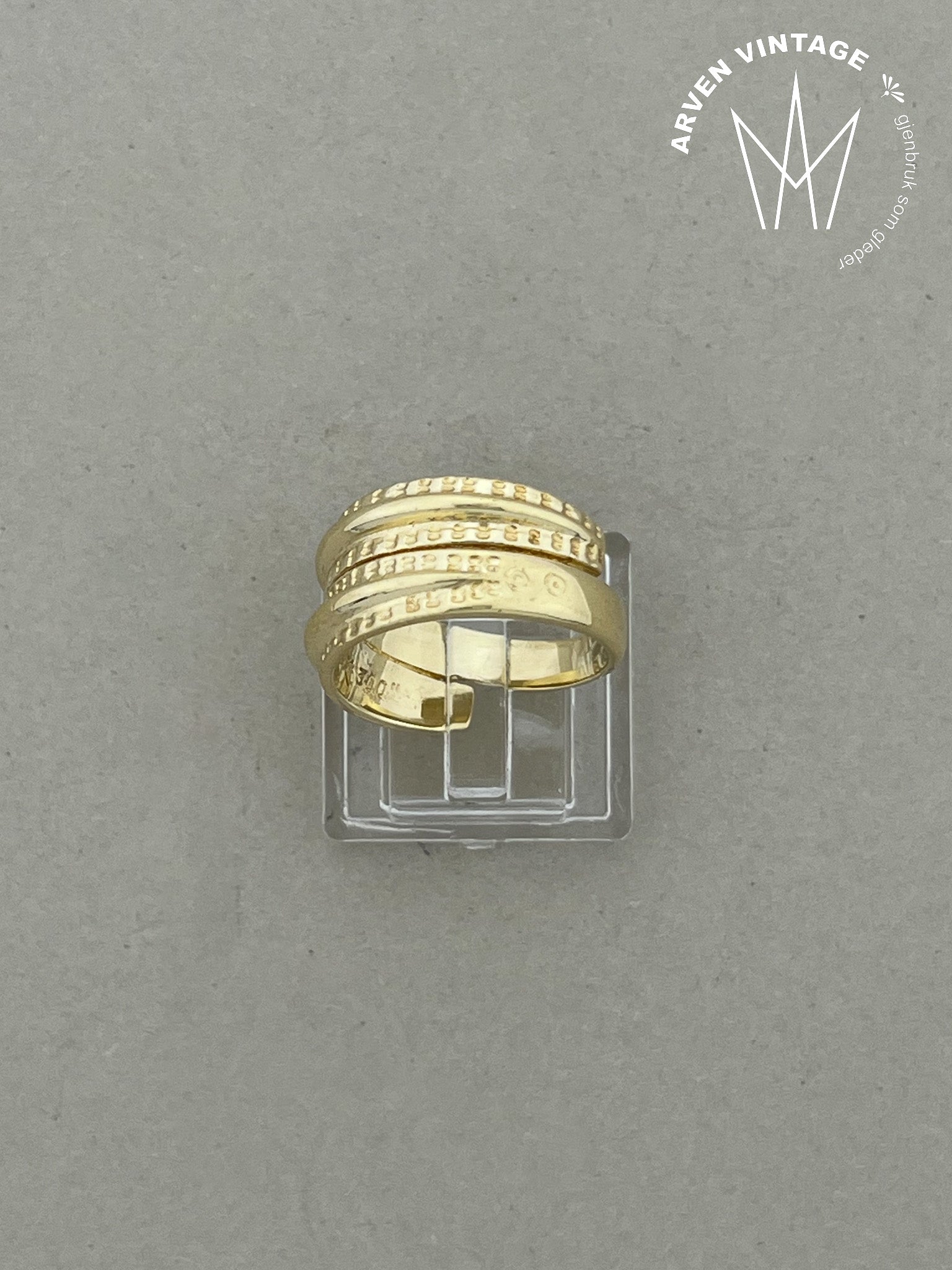 Vintage D-A ring gult gull str 55