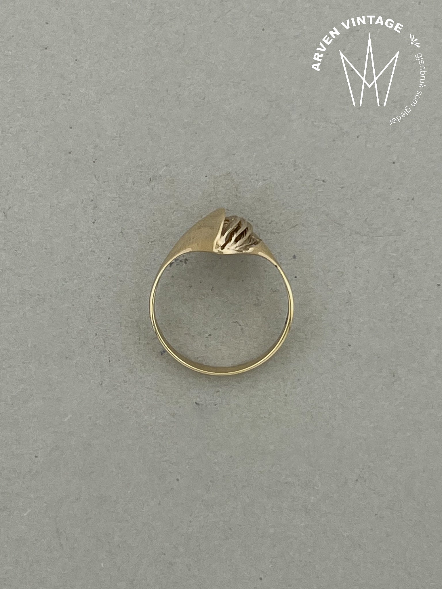 Vintage ring gult gull str 54