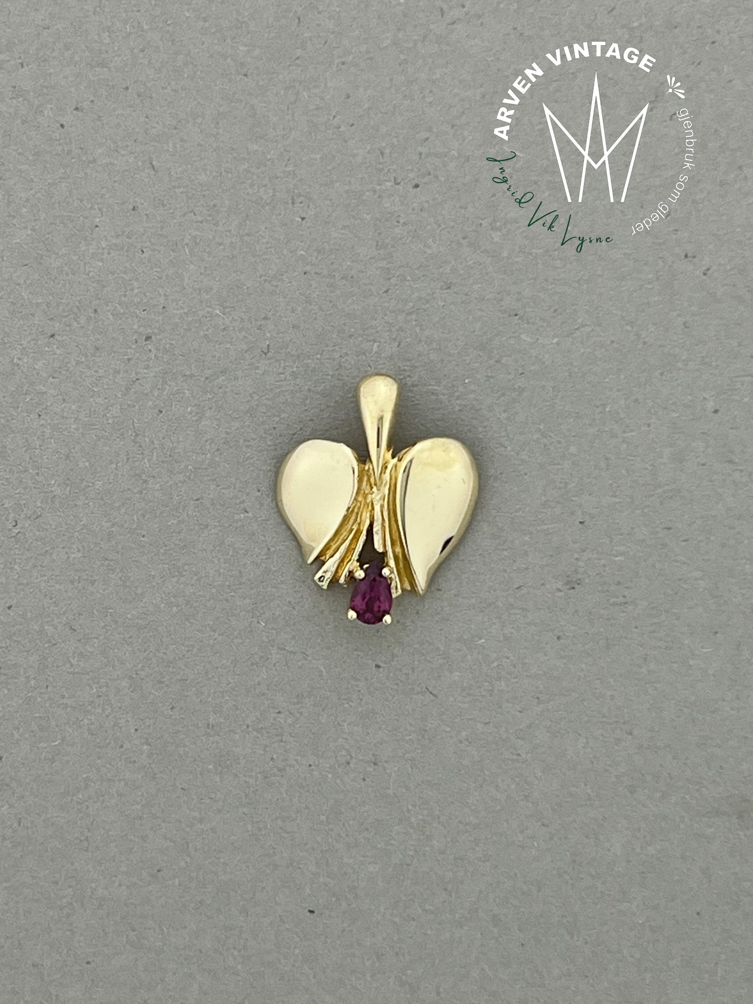 Vintage anheng gult gull