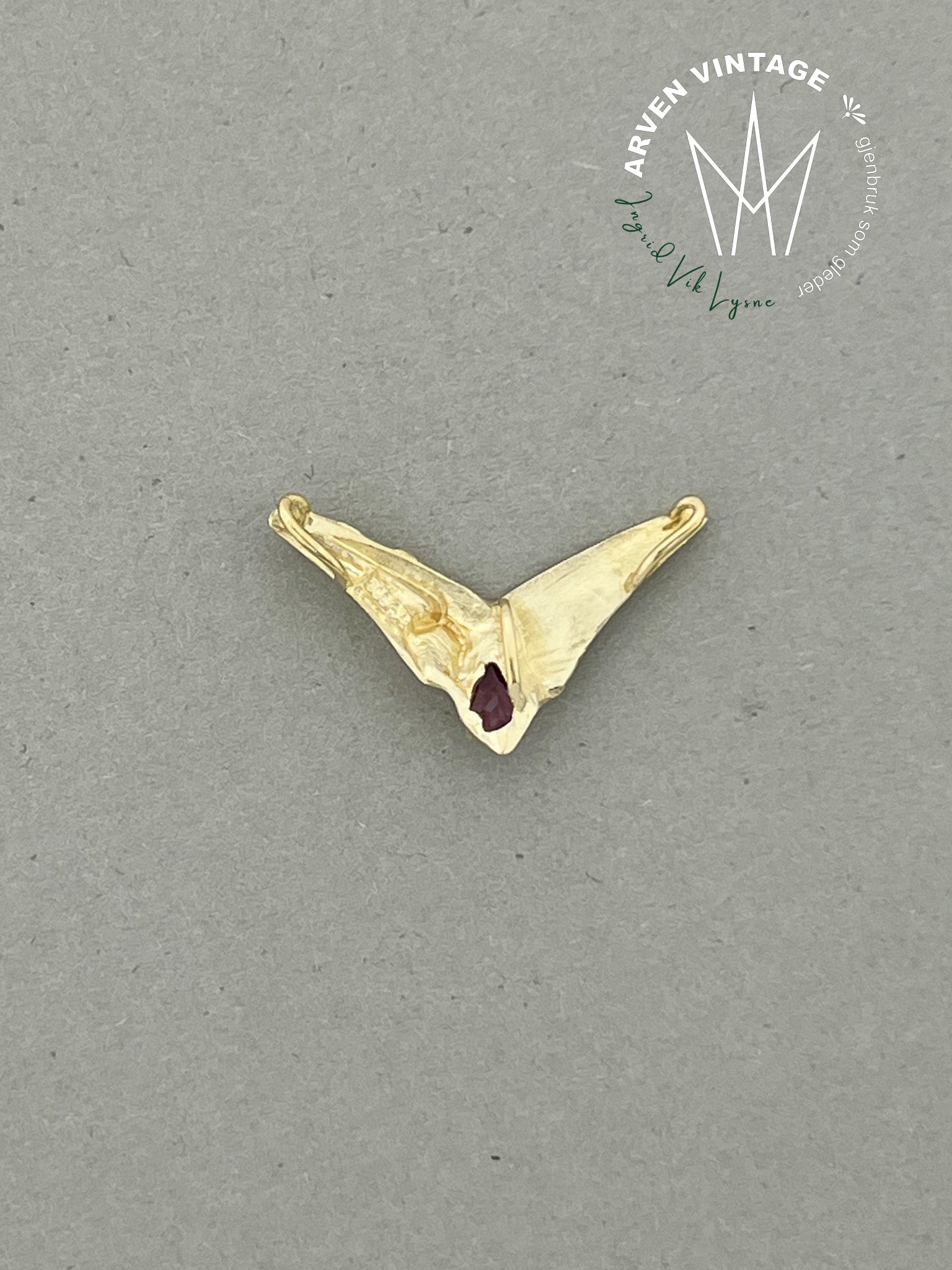 Vintage anheng gult gull