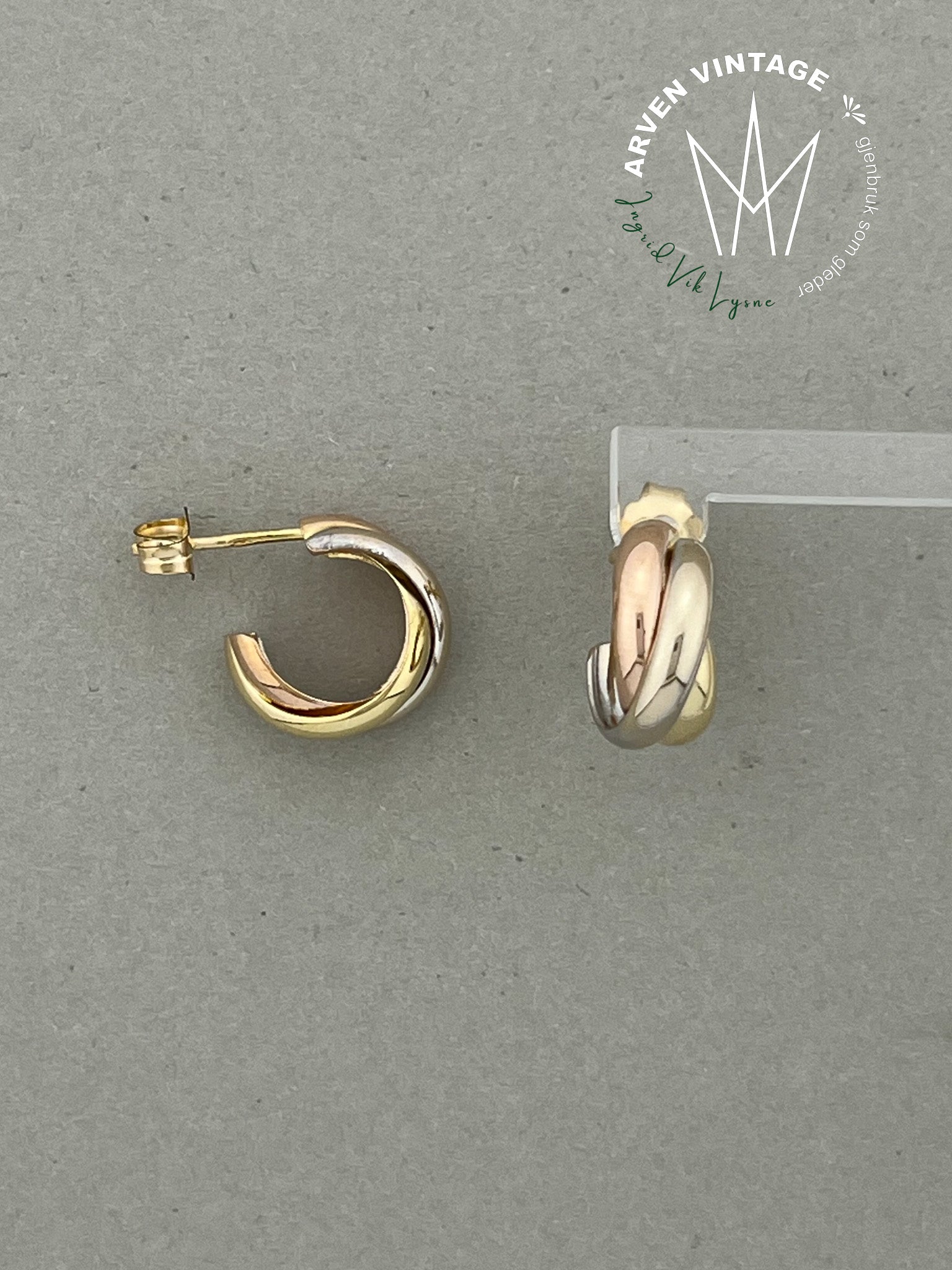 Vintage gullørepynt