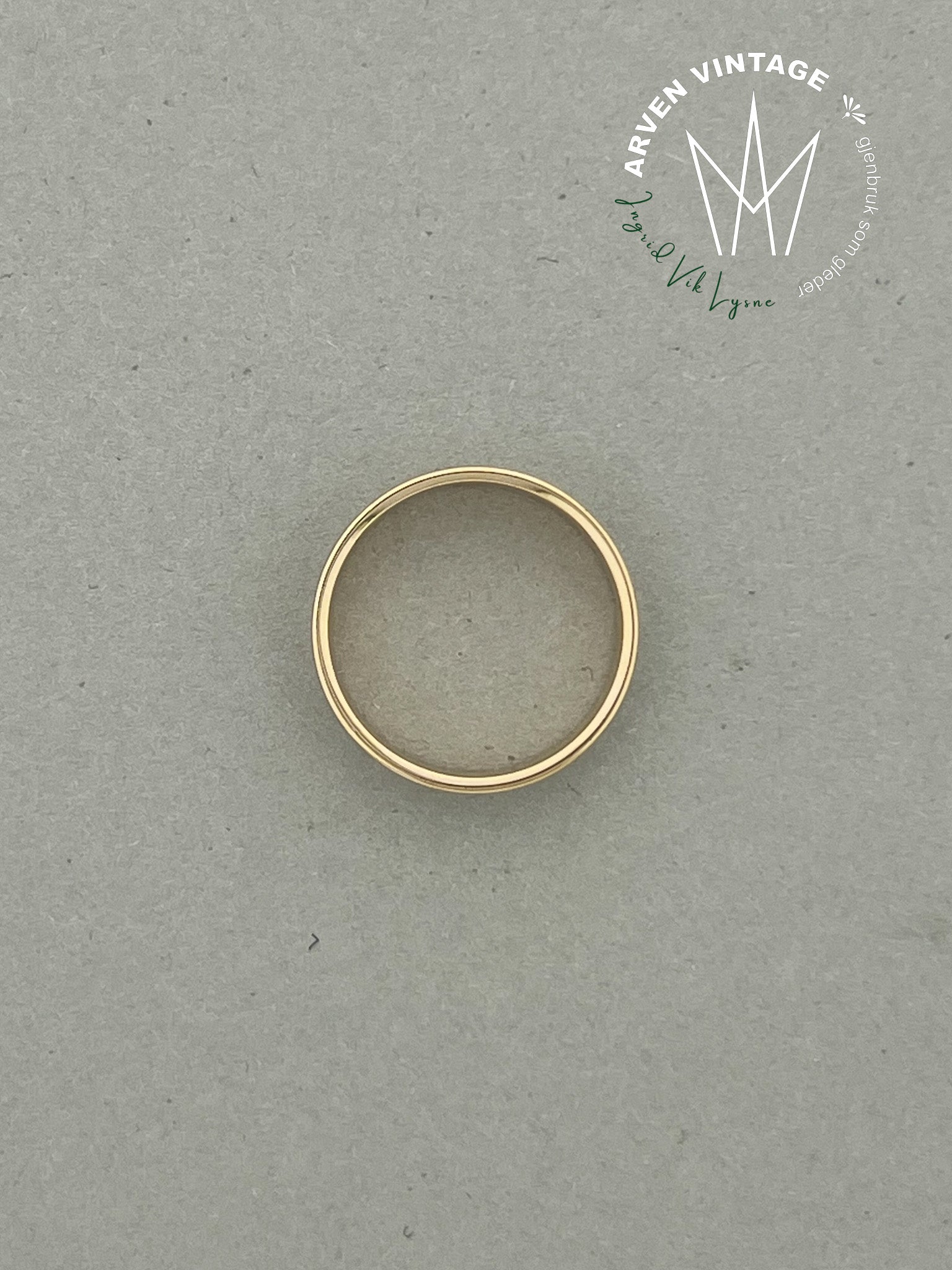 Vintage ring gult gull str 57