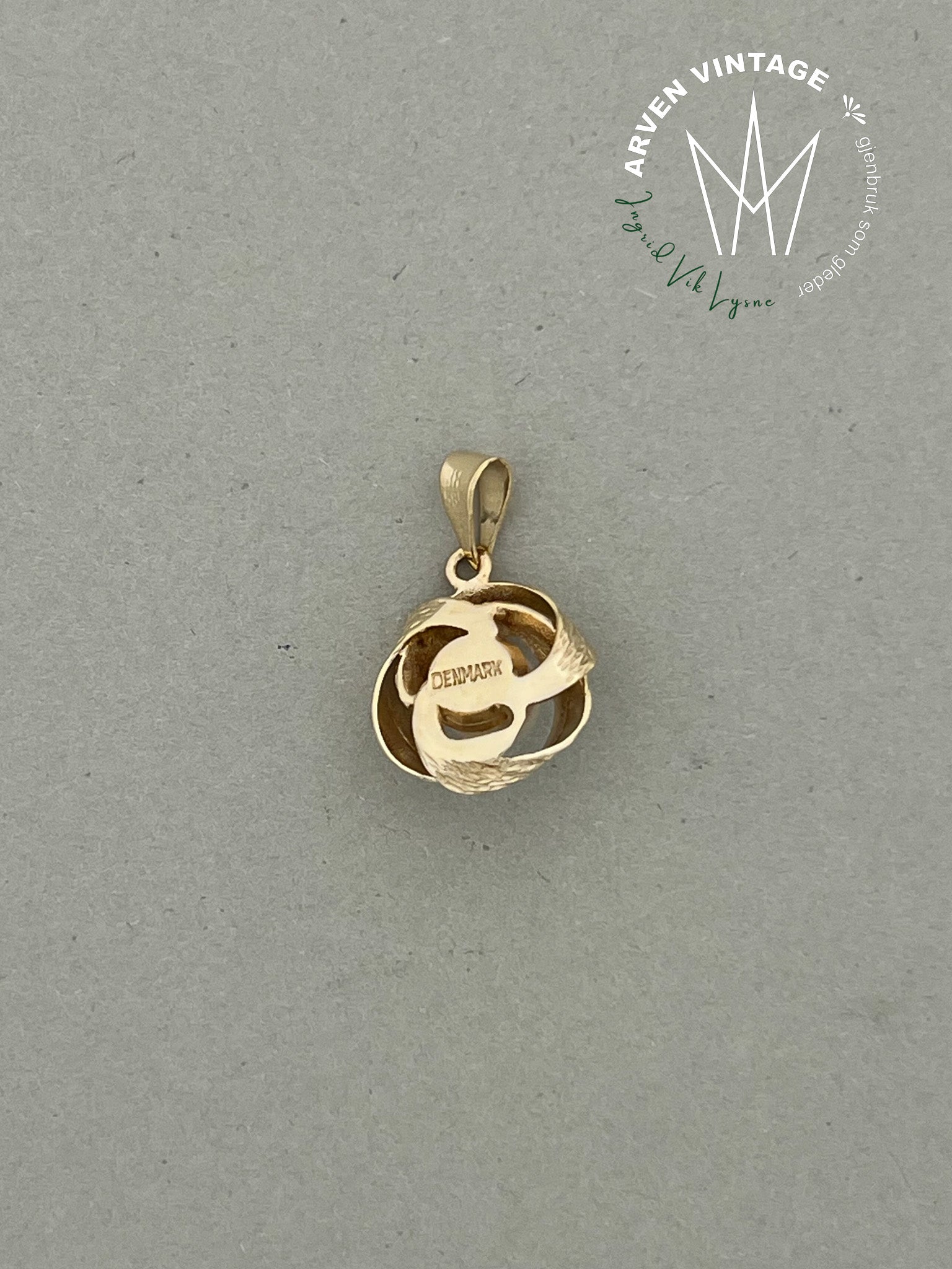 Vintage anheng gult gull